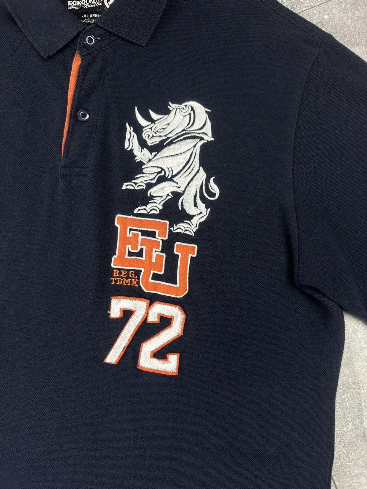 Ecko Unltd. Ecko Unlimited Y2K Vintage 72 Overprint Logo Polo T-Shirt Size US XL / EU 56 / 4 - 3 Thumbnail
