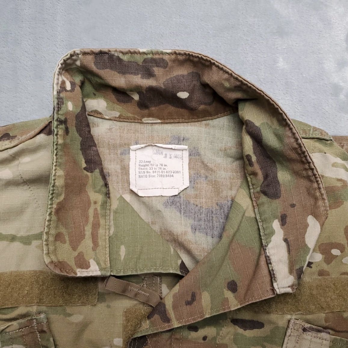 American Apparel VINTAGE Army Jacket Womens 33 Long Multicam Green Military Jacket Camouflage Cotton Blend Pockets Long Sleeve Buttons Casual Womens 33 Long Size XXS / US 00 / IT 34 - 4 Thumbnail