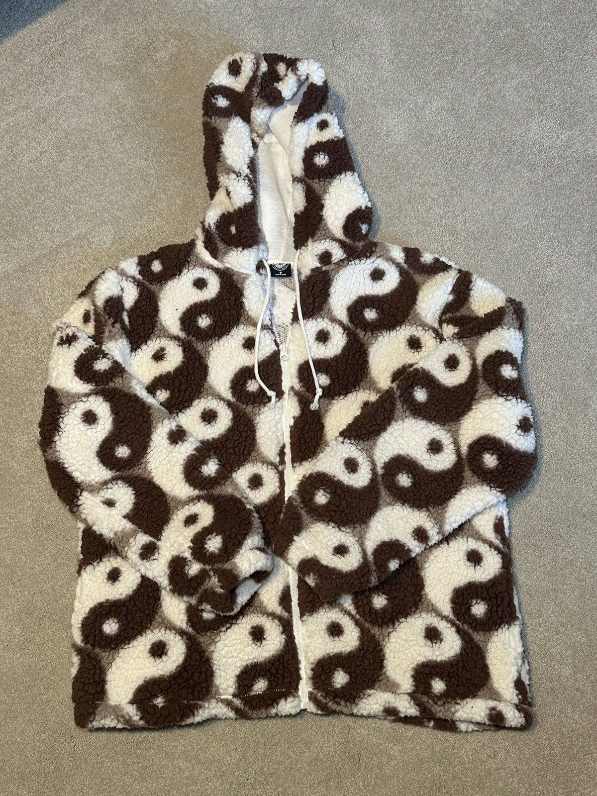Pacsun Sherpa Yin-Yang Zip-up Hoodie Size US M / EU 48-50 / 2 - 1 Thumbnail
