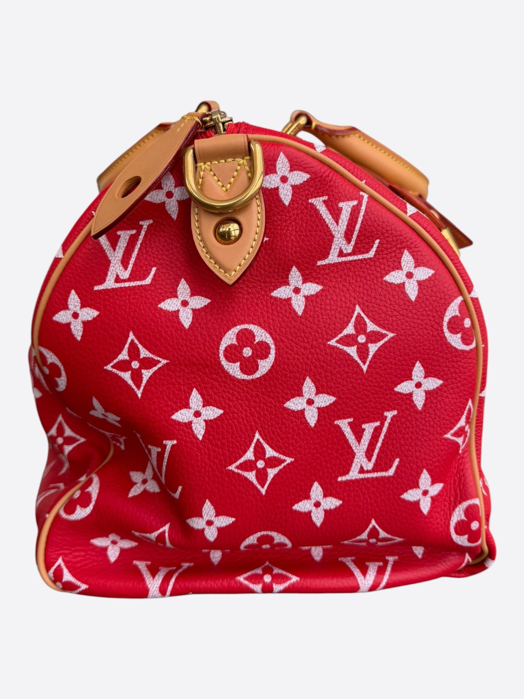 Louis Vuitton Louis Vuitton Red & White Monogram P9 Speedy 40 Size ONE SIZE - 2 Thumbnail