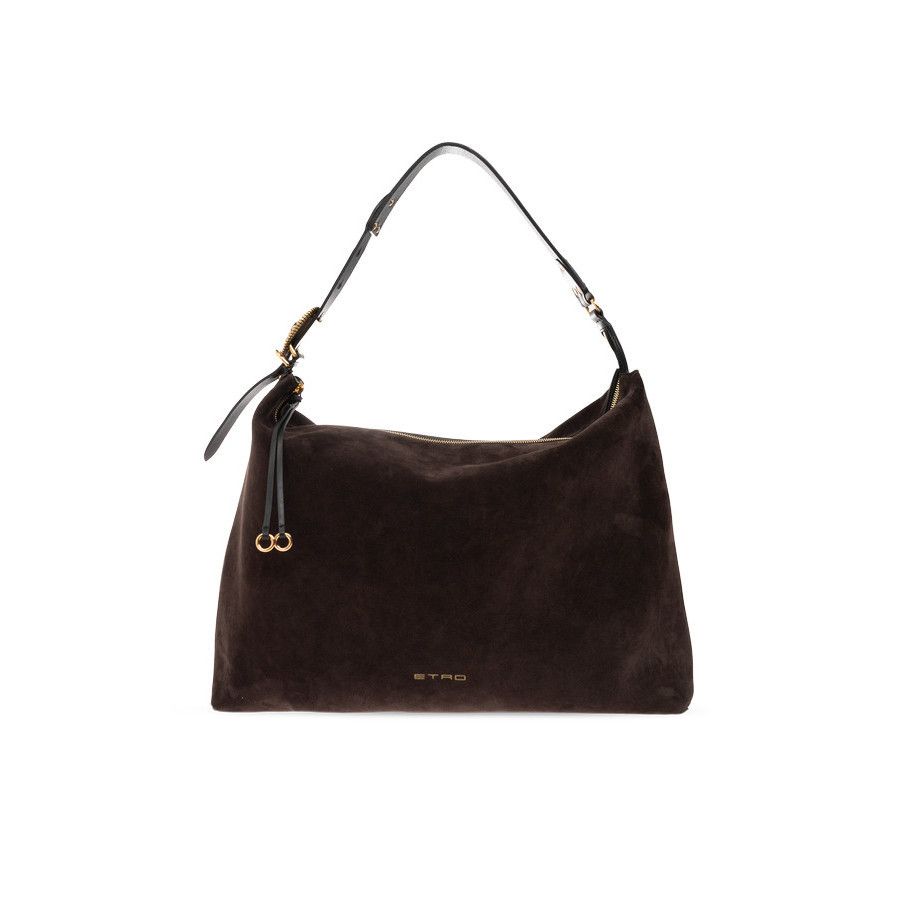 Etro ETRO Hobo Large Dark Brown Suede Shoulder Bag New & Authenti Size ONE SIZE - 1 Thumbnail