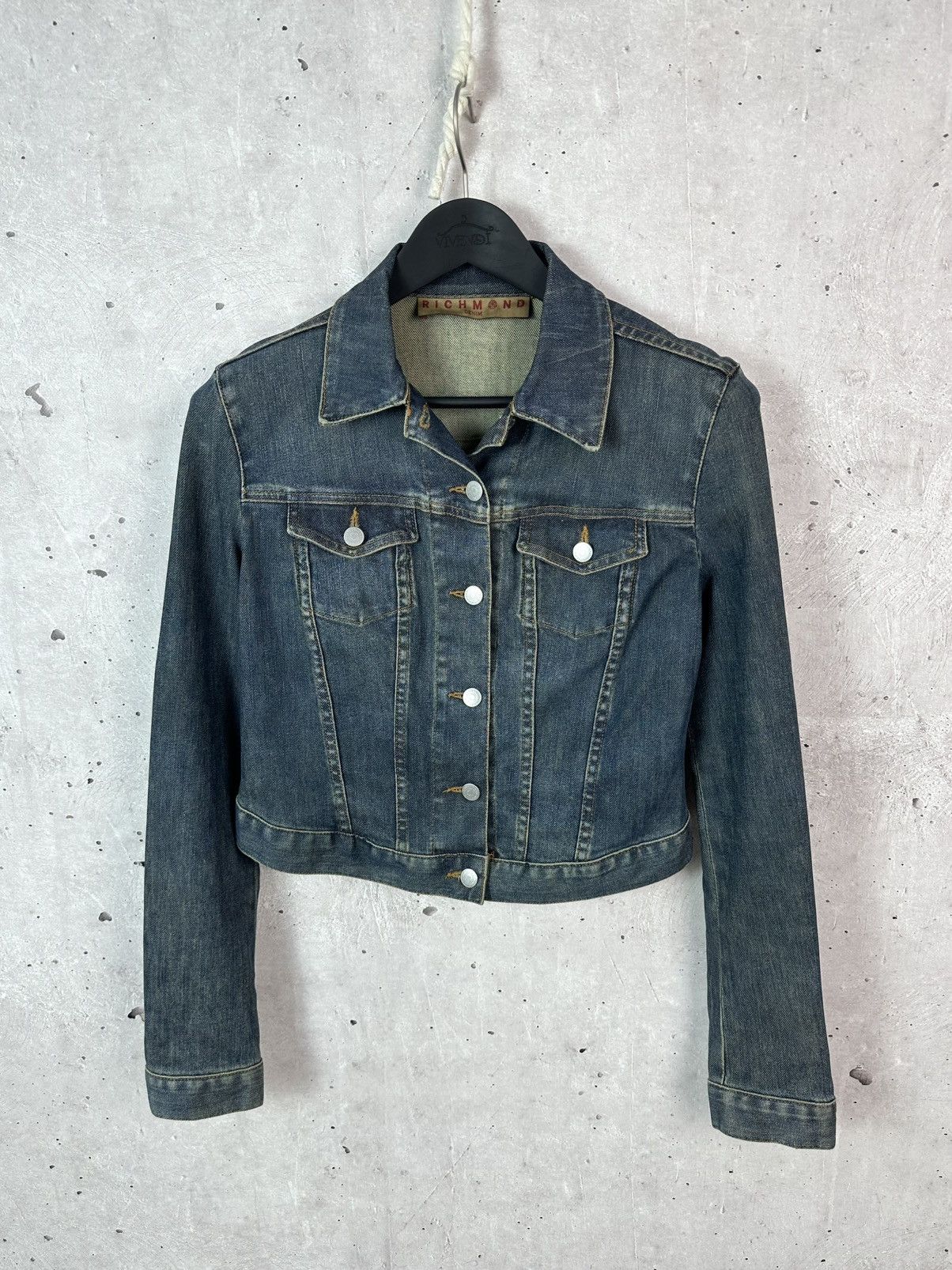 John Richmond Vintage Richmond Sequin Logo Denim Women’s Jacket Size S / US 4 / IT 40 - 2 Thumbnail