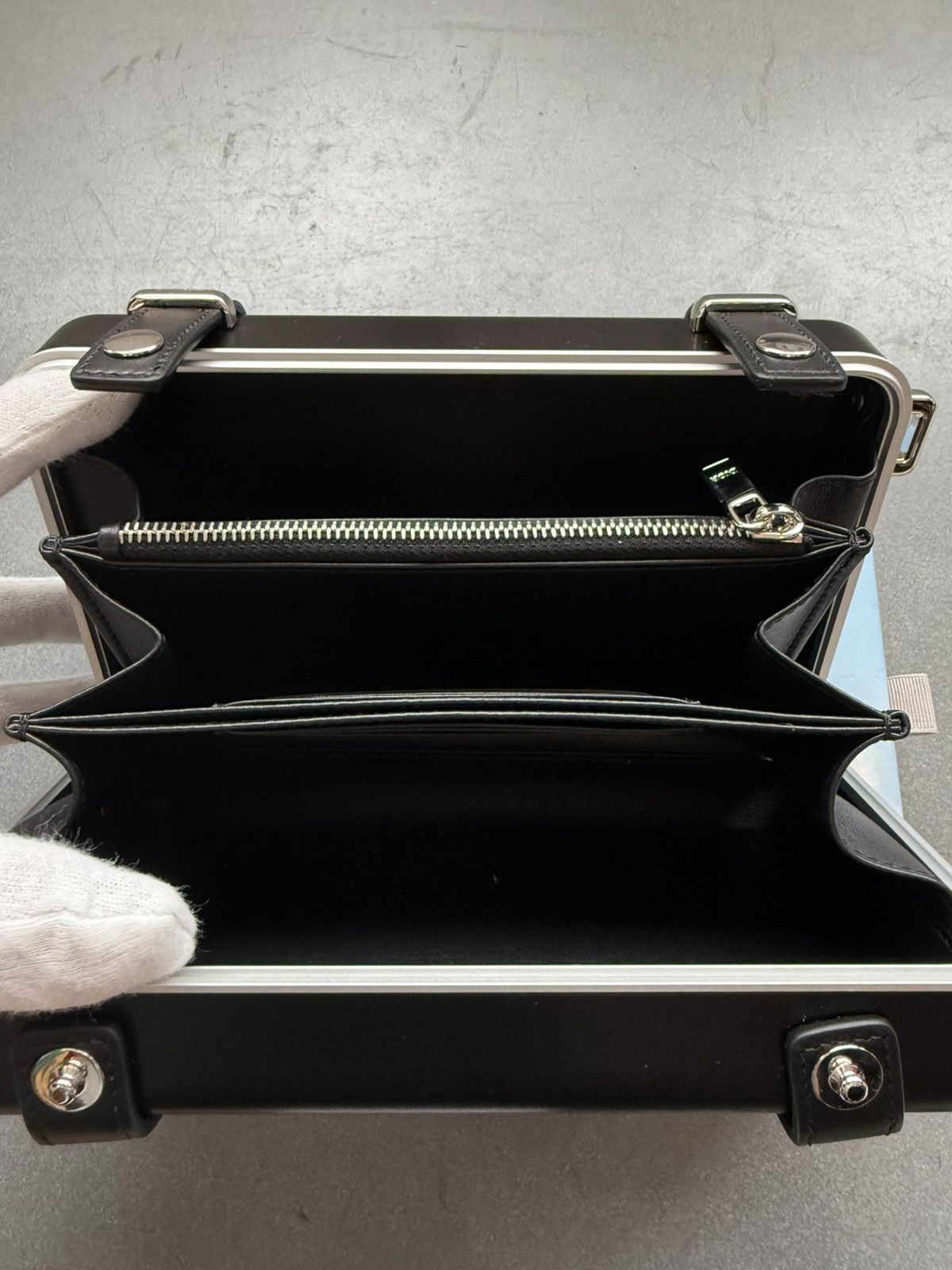 Rimowa Dior RIMOWA Personal Clutch On Strap Aluminum Black Size ONE SIZE - 6 Thumbnail