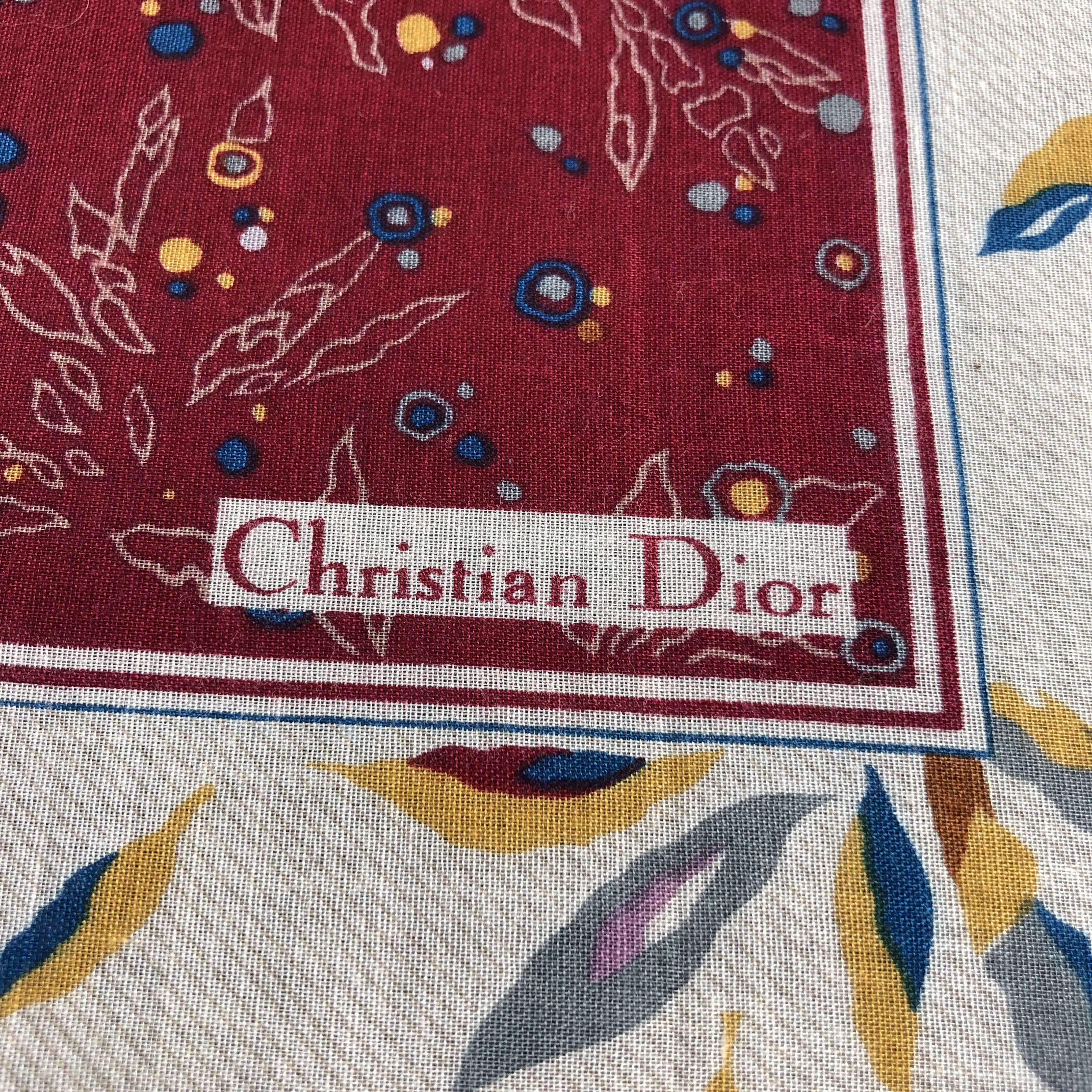 Christian Dior Monsieur Christian Dior Handkerchief Neckerchief Bandana H2787 Size ONE SIZE - 4 Thumbnail