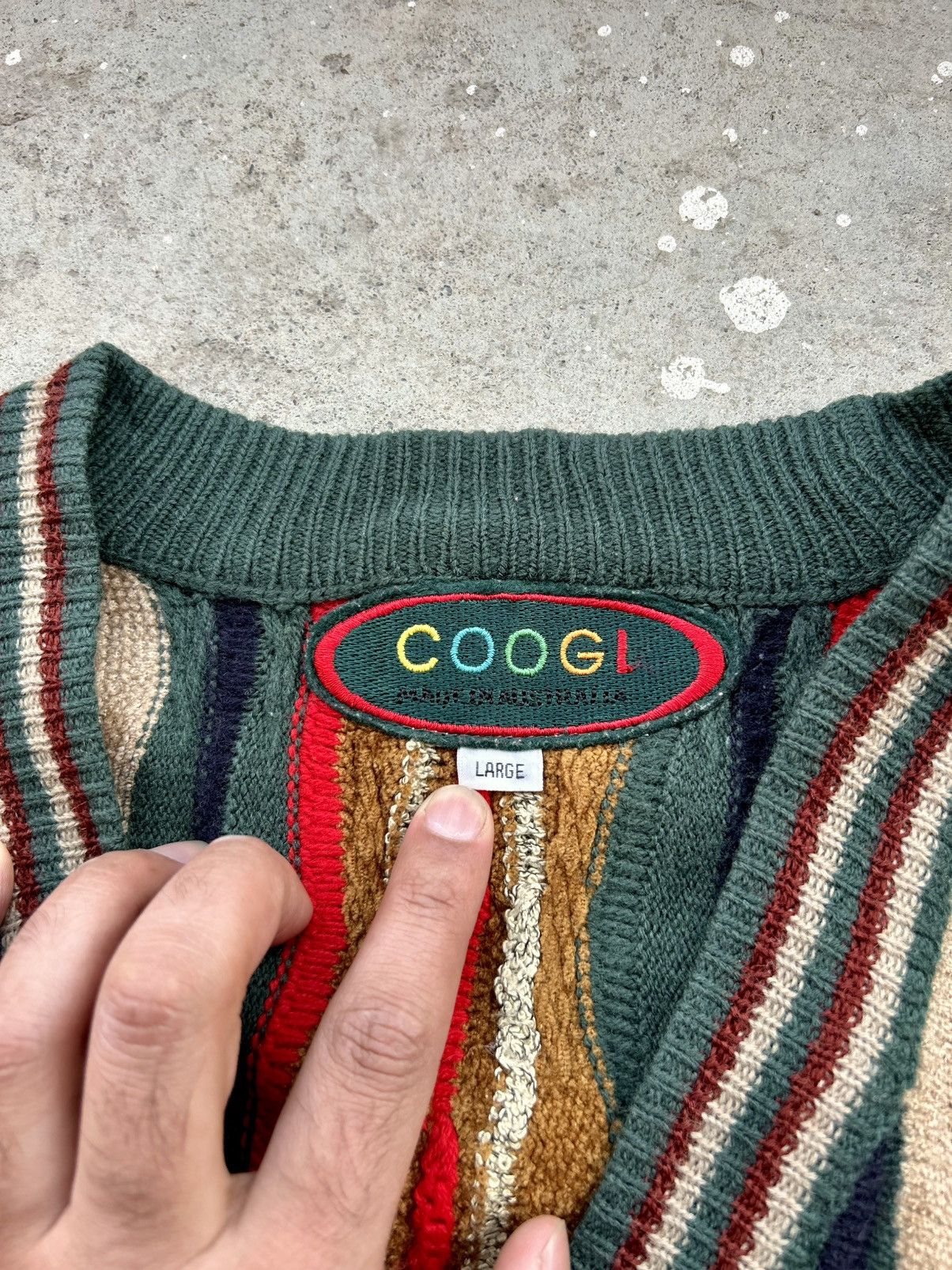 Coogi 💥SUPER RARE💥 VINTAGE COOGI 3D MULTICOLOURED CABLE CARDIGAN Size US L / EU 52-54 / 3 - 7 Thumbnail