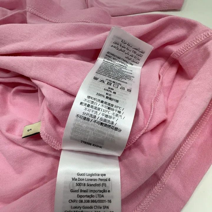 Gucci Gucci Food Badge Print Pink T-Shirt-2507 Size S / US 4 / IT 40 - 1 Thumbnail