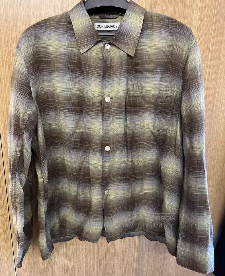Our Legacy Our Legacy Plaid shirt with blurred plaid jacket Size US M / EU 48-50 / 2 - 3 Thumbnail