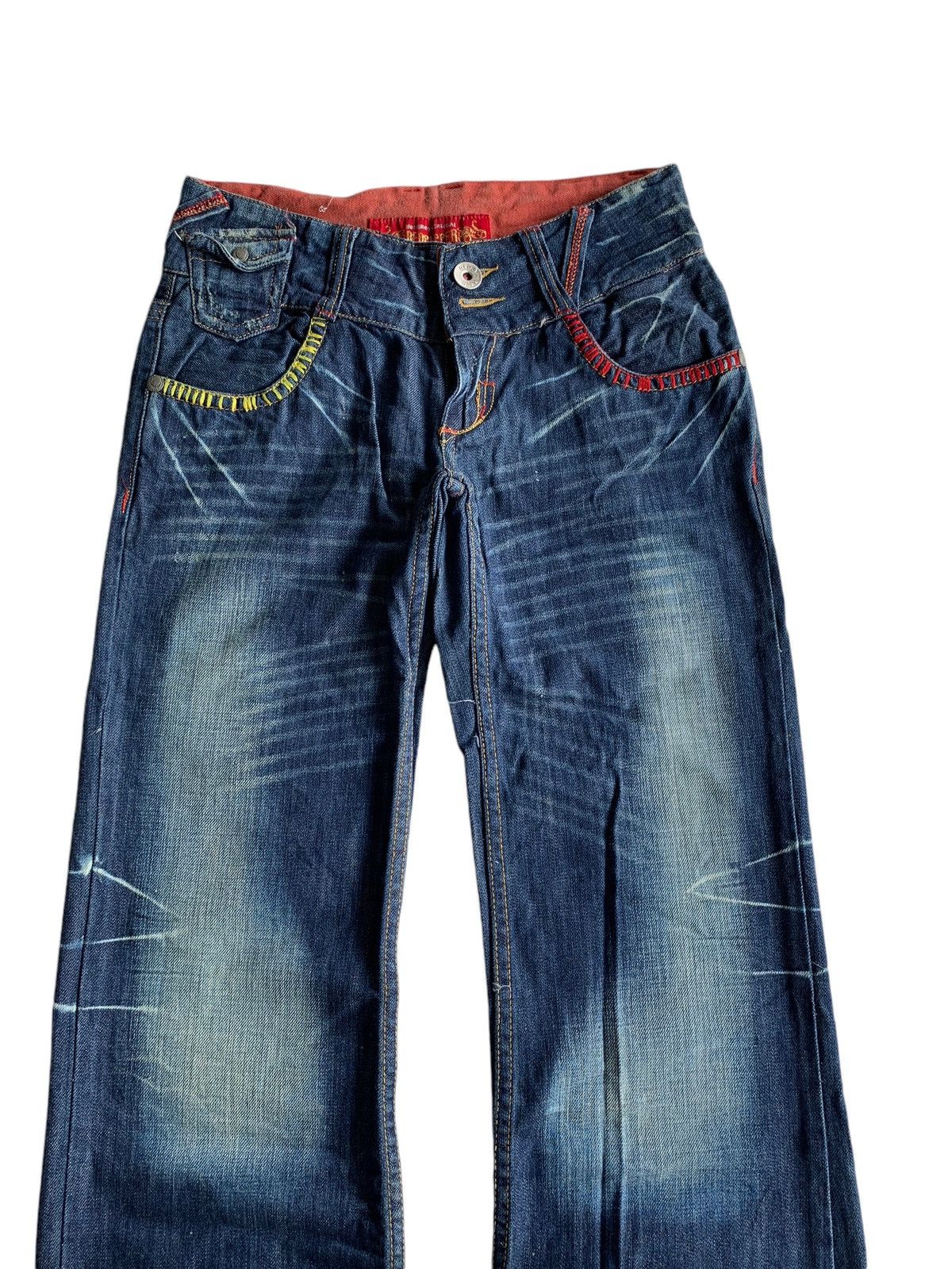 Tornado Mart FLARE RED PEPPER JAPANESE PUNK STYLE DISTRESSED DENIM🌈☠️ Size US 30 / EU 46 - 8 Thumbnail