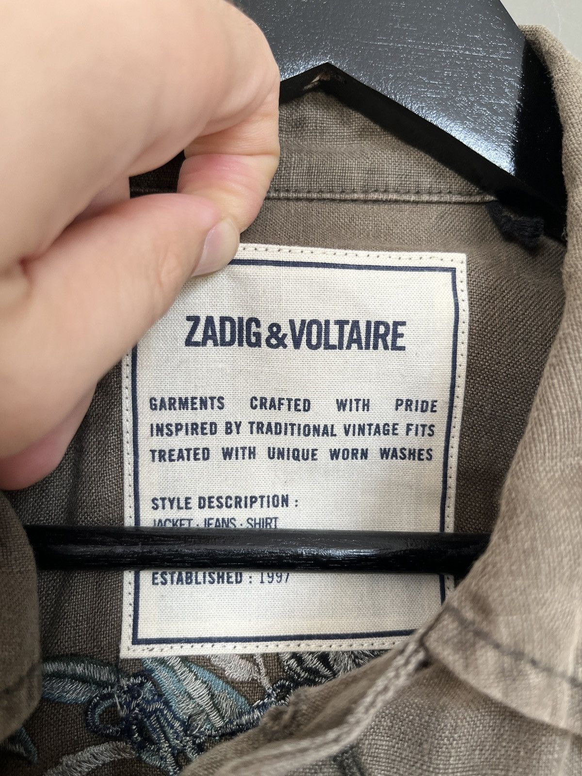 Zadig & Voltaire Zadig & Voltaire Kid Lin Lave Military Linen Jacket Size S / US 4 / IT 40 - 14 Thumbnail