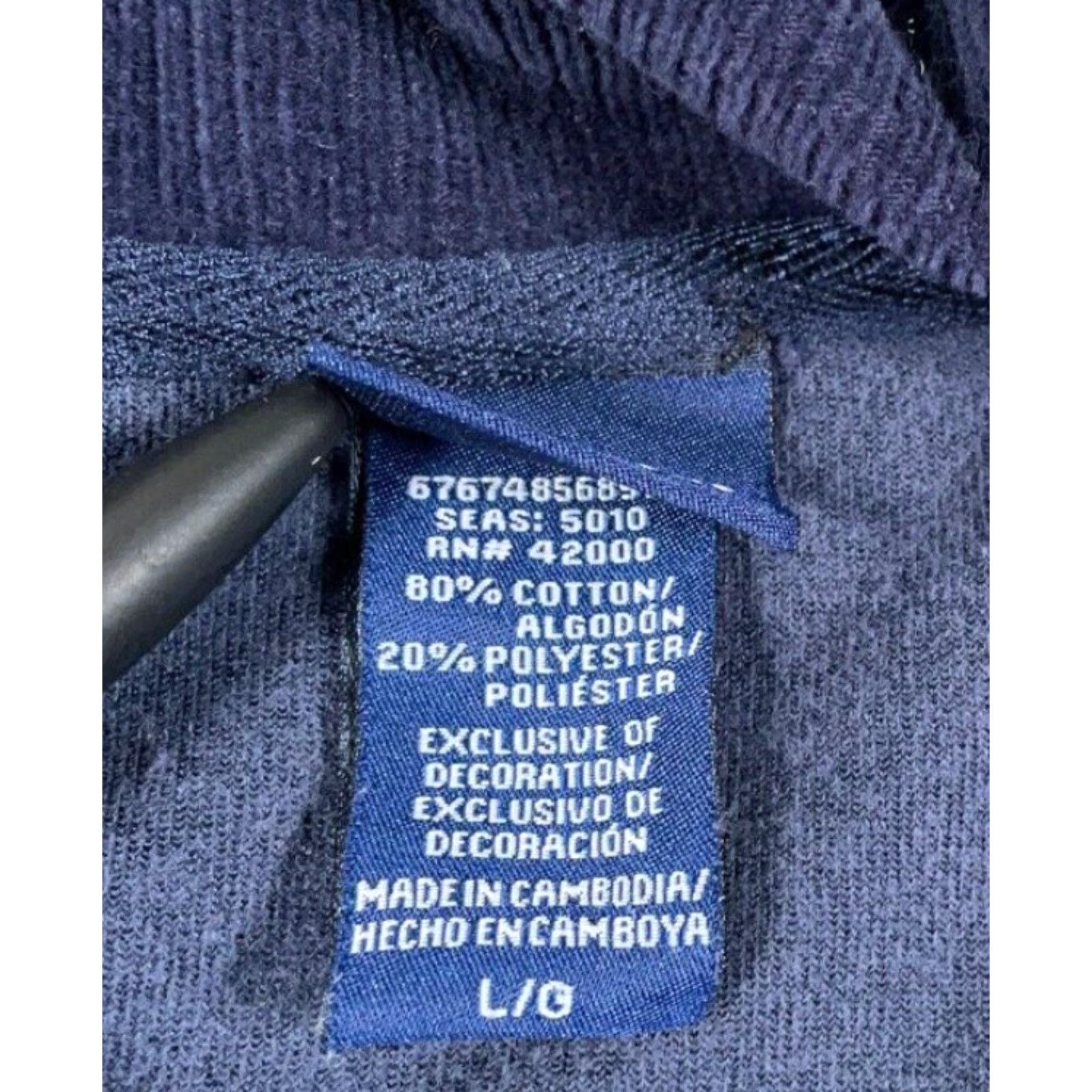 Basic Editions Retro Velour Zip Track Jacket Women's Large Dark Blue Lightweight Skater Mod Size L / US 10 / IT 46 - 4 Thumbnail