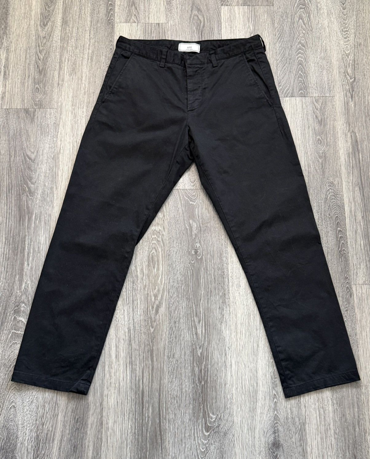 AMI Ami Paris Alexandre Matuissi Men’s Chinos - Black Size US 31 - 1 Thumbnail