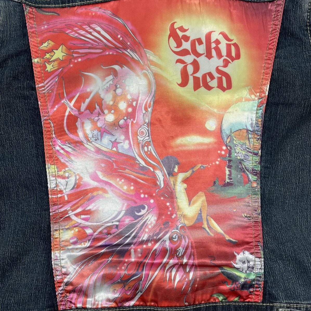 Ecko Unltd. × Vintage Vintage Ecko Red Y2K Fairy Denim Jacket Size S / US 4 / IT 40 - 8 Thumbnail