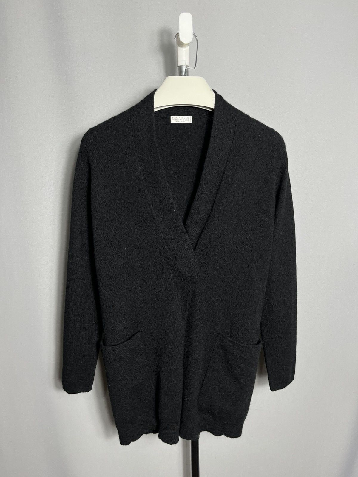 Brunello Cucinelli brunello cucinelli cashmere cardigan woman’s black long Size L / US 10 / IT 46 - 1 Thumbnail