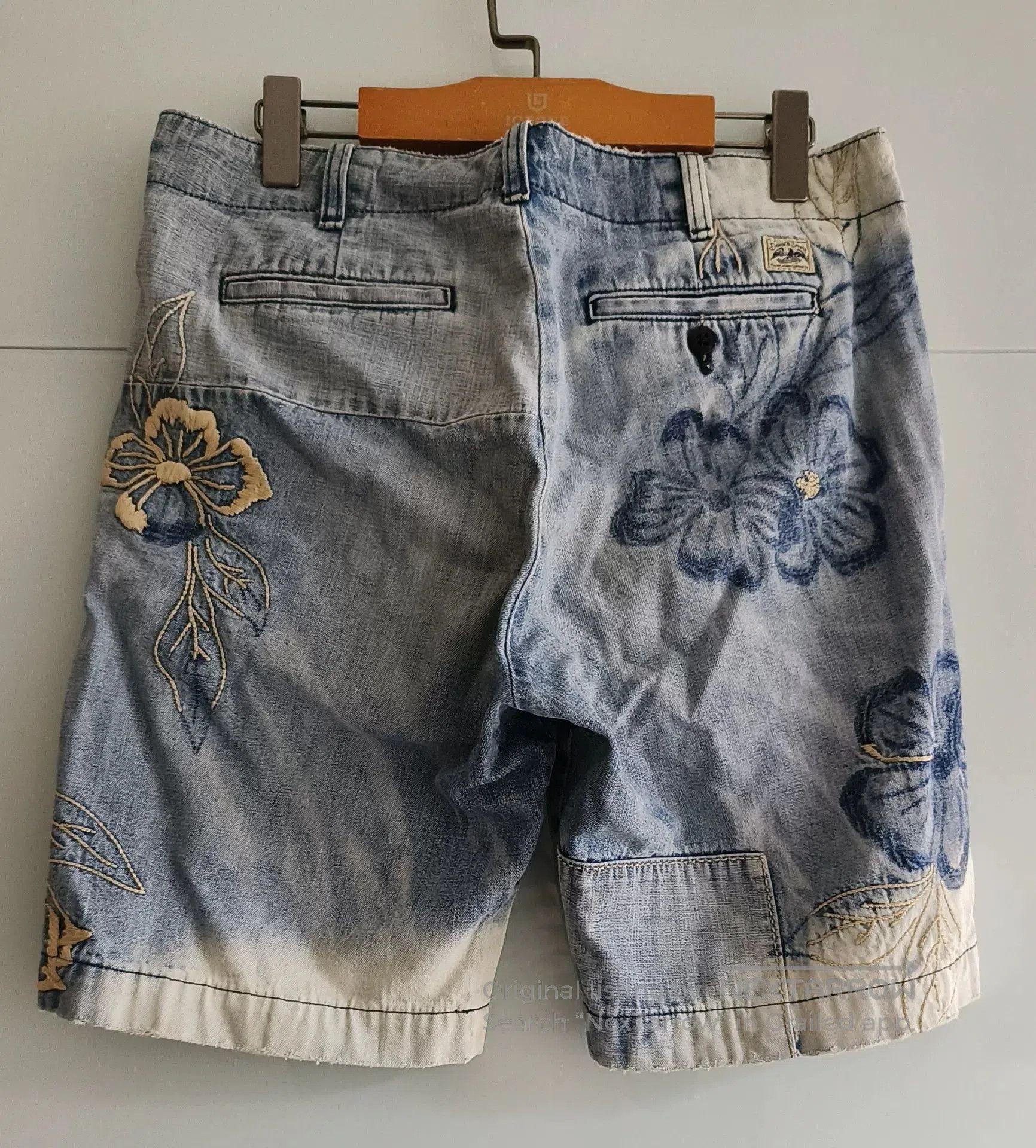 Denim & Supply Ralph Lauren Floral Embroidered Denim Shorts. Size 30" / US 8 / IT 44 - 2 Thumbnail