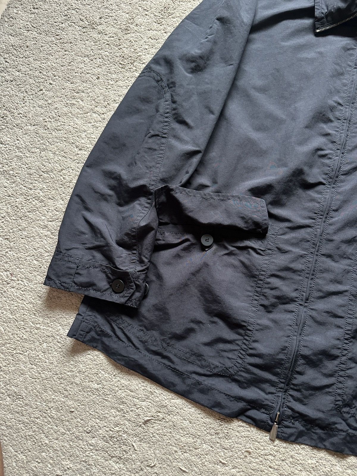 Donna Karan 1990s Donna Karan Oversized Resin Coating Nylon Jacket Size US XL / EU 56 / 4 - 4 Thumbnail
