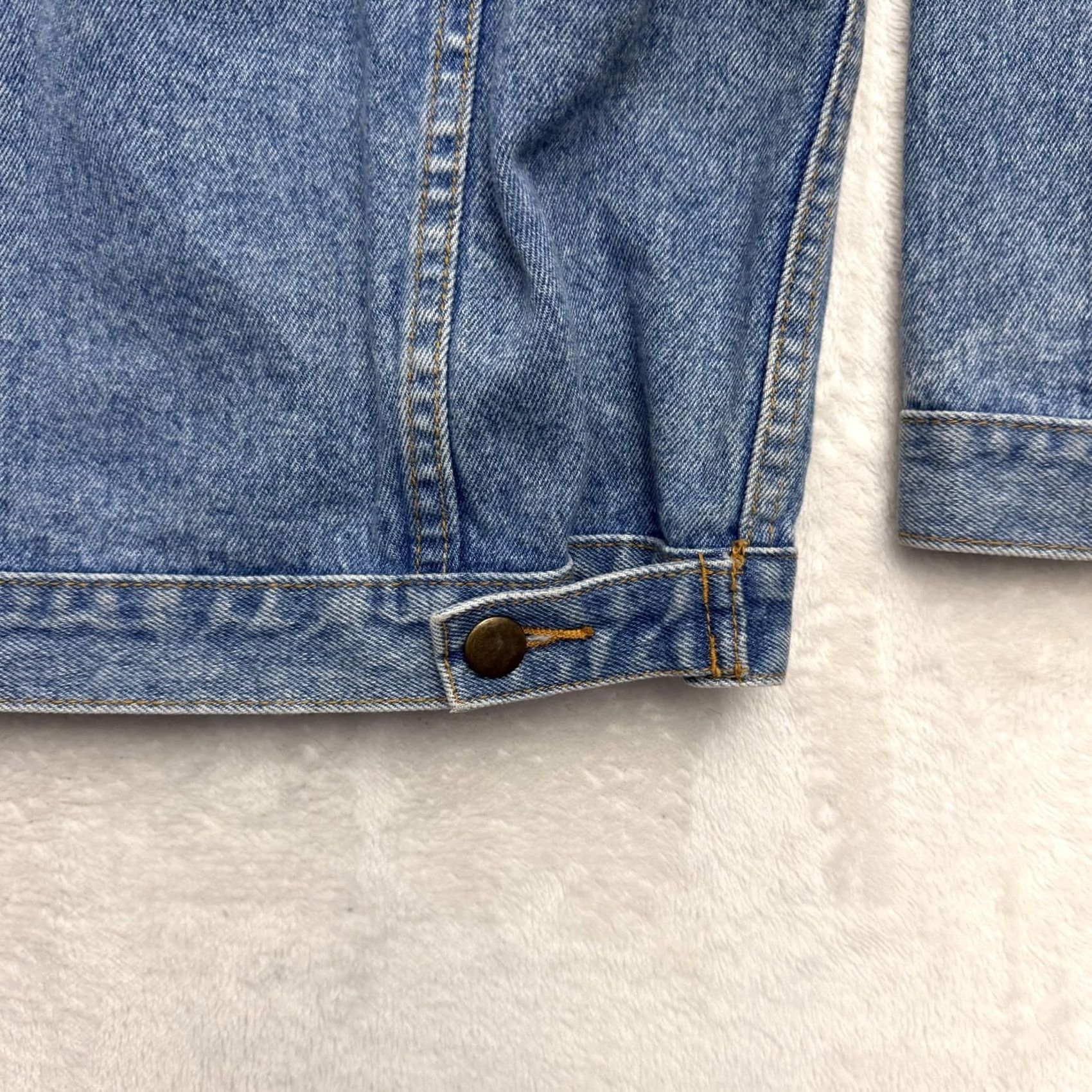 Harley Davidson VINTAGE Harley-Davidson NY Jacket Mens Large Blue Denim Cafe Embroidered 90s Regular Lightweight Casual Size US L / EU 52-54 / 3 - 6 Thumbnail