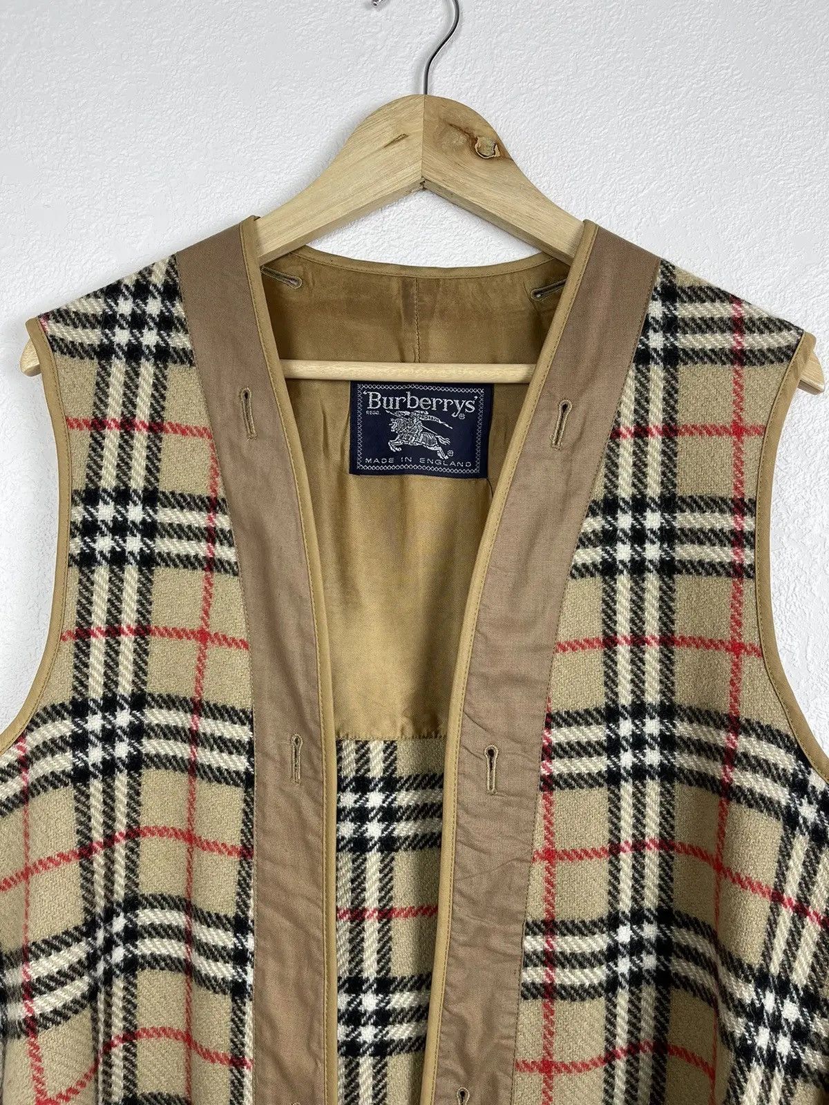 Burberry Vintage 90s Burberry Lining Wool Vest Check Nova Size L / US 10 / IT 46 - 3 Thumbnail