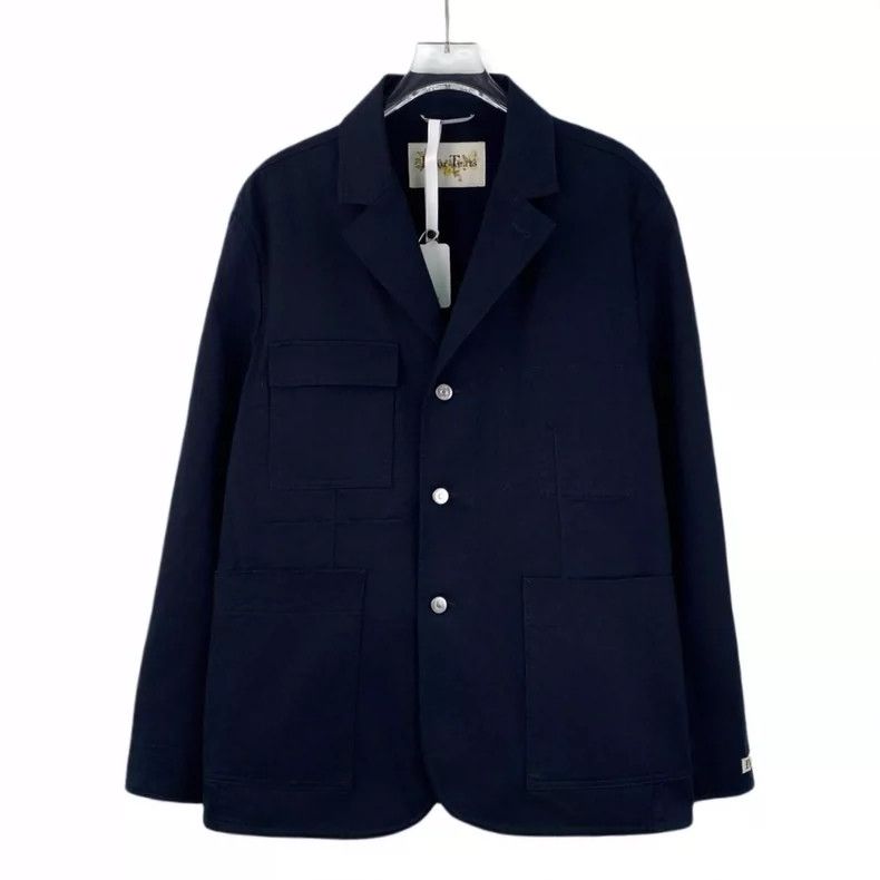 Dior Dior Dark blue cotton lapel single-breasted long-sleeved su Size US S / EU 44-46 / 1 - 1 Thumbnail
