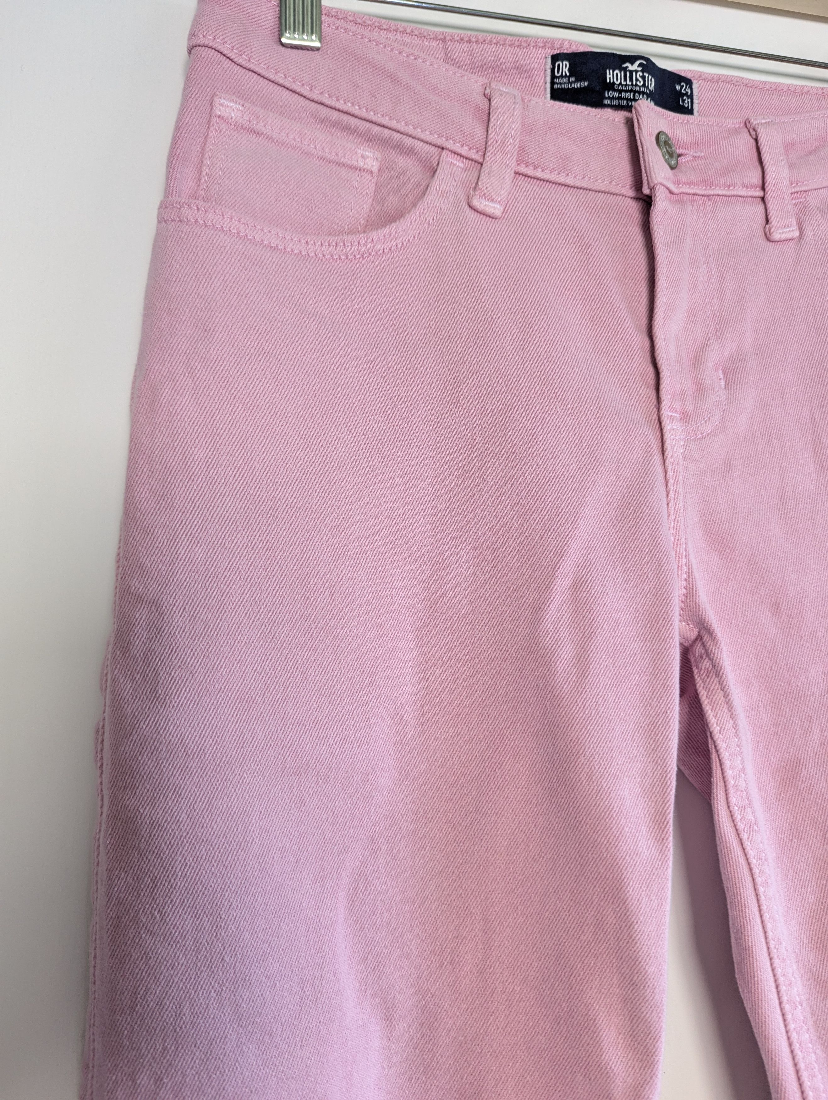 Hollister Hollister Low Rise Dad Jeans Pink W24 L31 NWOT Size 24" / US 00 / IT 34 - 4 Thumbnail