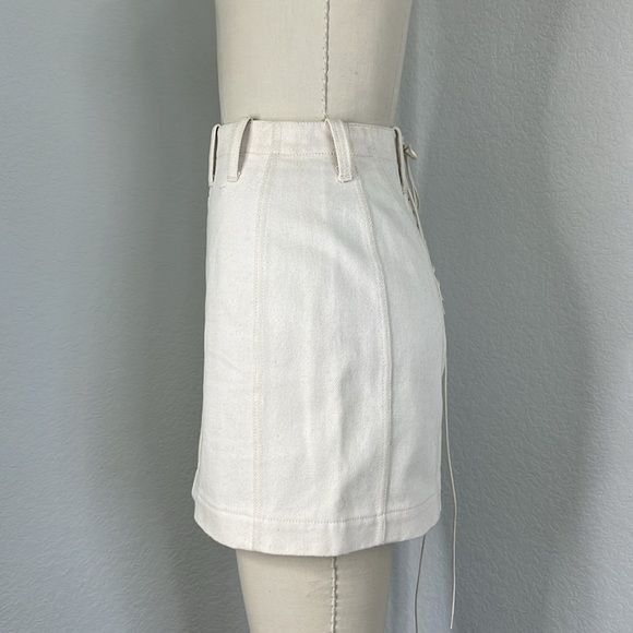 Alaia × Vintage S/S 1991 Azzedine Alaïa Denim Skirt Set with Lace-Up Details Size 28" / US 6 / IT 42 - 6 Thumbnail