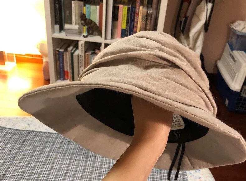 Other Y's Out of print grey ruffled hat with wide brim hat Size ONE SIZE - 2 Thumbnail
