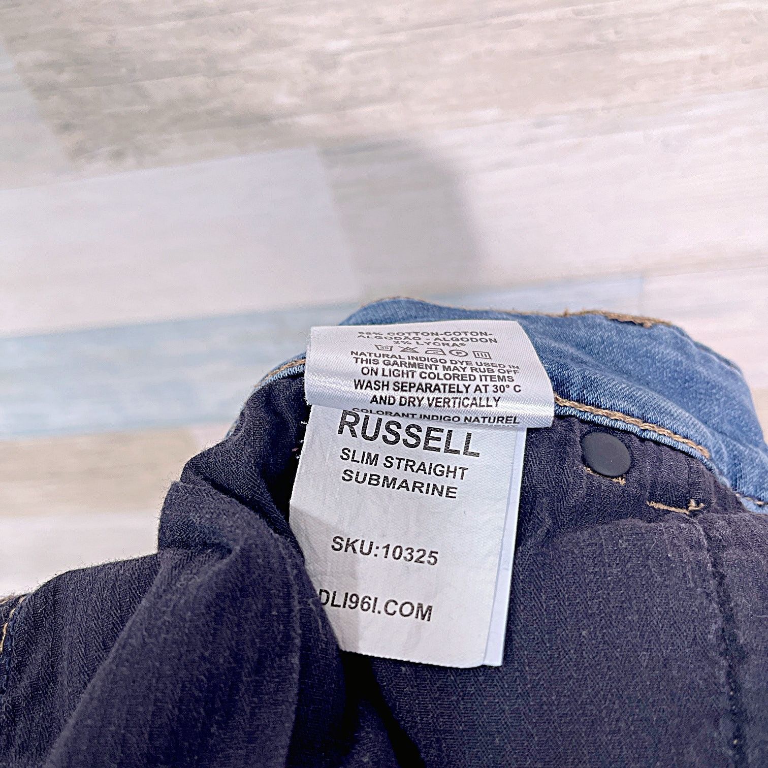 DL1961 DL1961 Russell Slim Straight Jeans Dark Wash Mens 34x32 Size US 34 / EU 50 - 8 Thumbnail