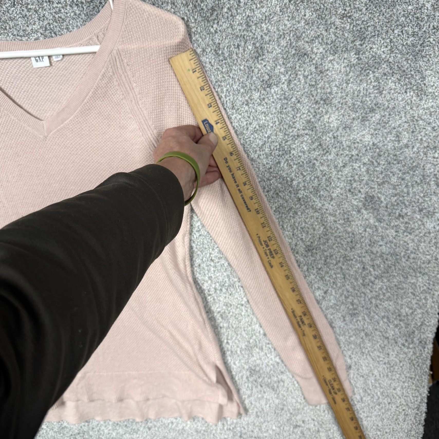 Gap Gap Sweater Womens M Pink V-Neck Raglan Waffle Knit Pullover Casual Lightweight Knit Shirt Size M / US 6-8 / IT 42-44 - 3 Thumbnail