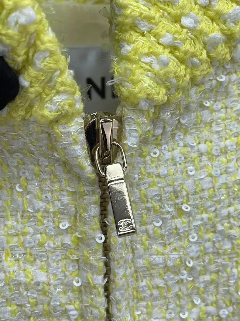 Chanel Chanel Beach series show yellow tweed zipper jacket Size XXS / US 00 / IT 34 - 4 Thumbnail