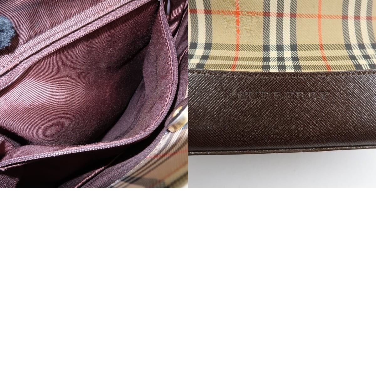 Burberry Burberry Nova Check Coated Canvas Shoulder Bag Beige Size ONE SIZE - 8 Thumbnail