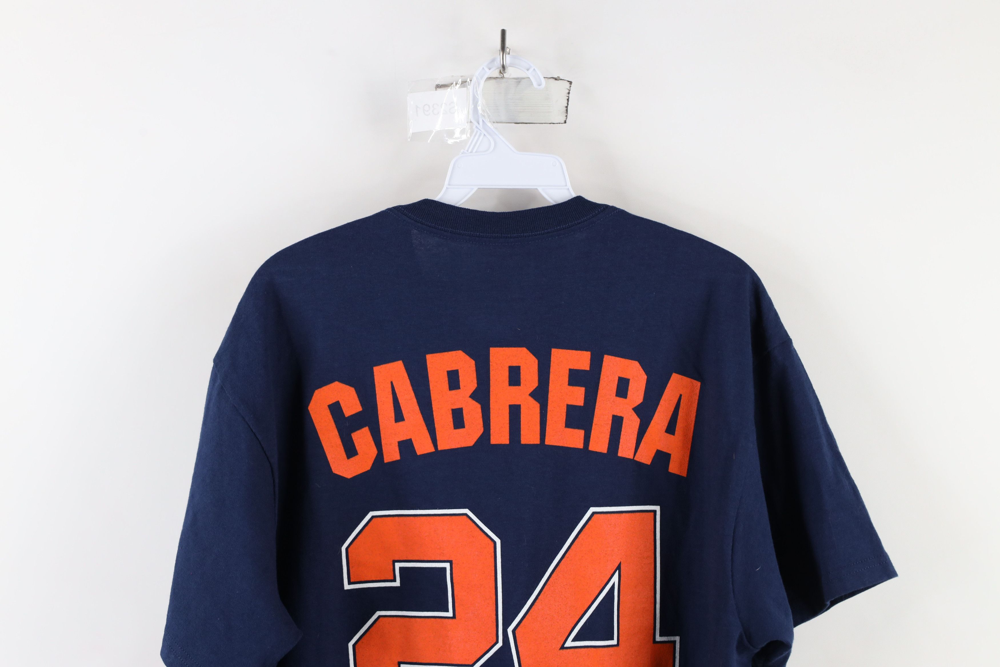 Vintage Vintage Y2K Cabrera Detroit Tigers Baseball T-Shirt Blue #24 Size US L / EU 52-54 / 3 - 12 Thumbnail