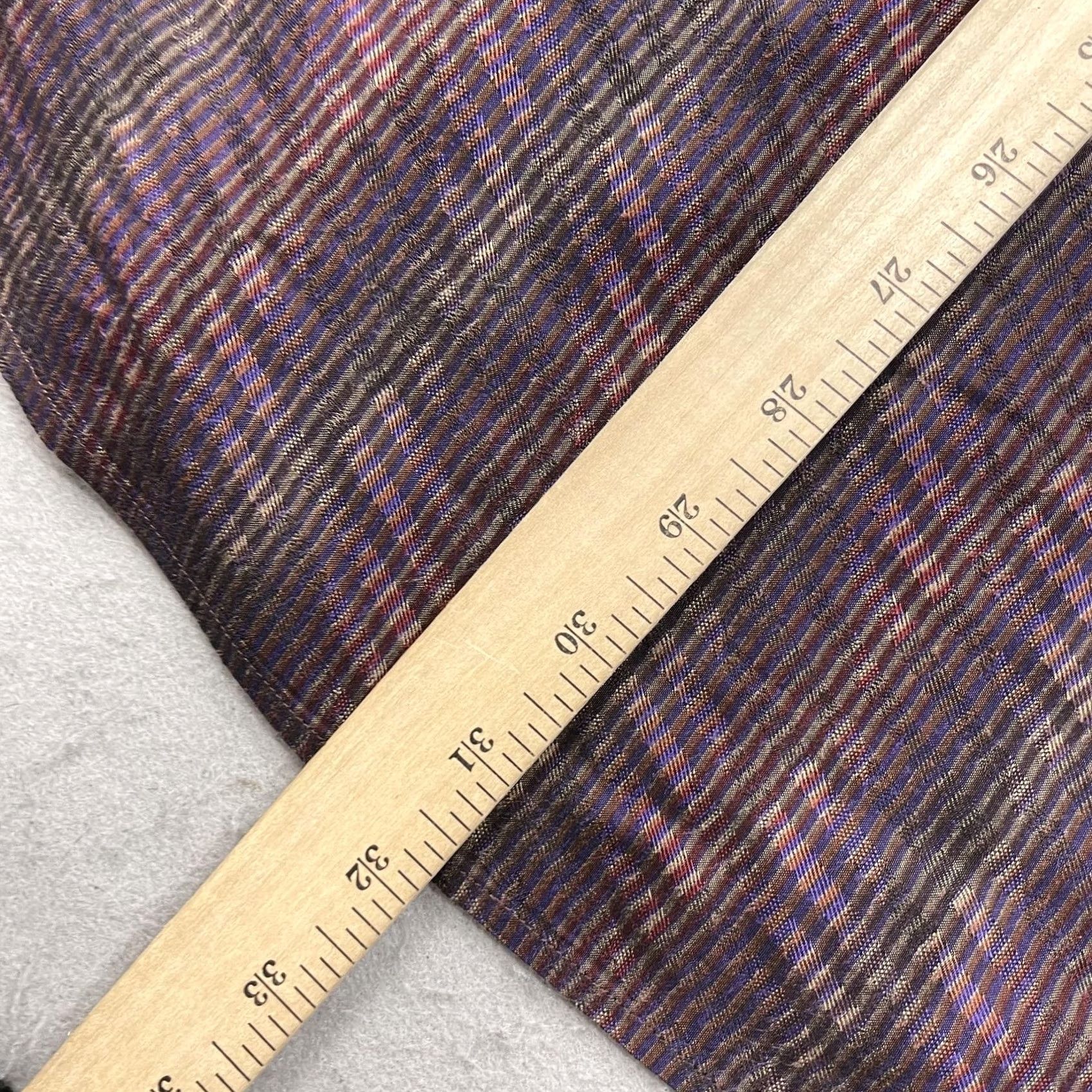 Vintage VINTAGE Jhane Barnes Shirt Mens L Purple Stripe Loud Abstract Italian Fabric Size US L / EU 52-54 / 3 - 8 Thumbnail