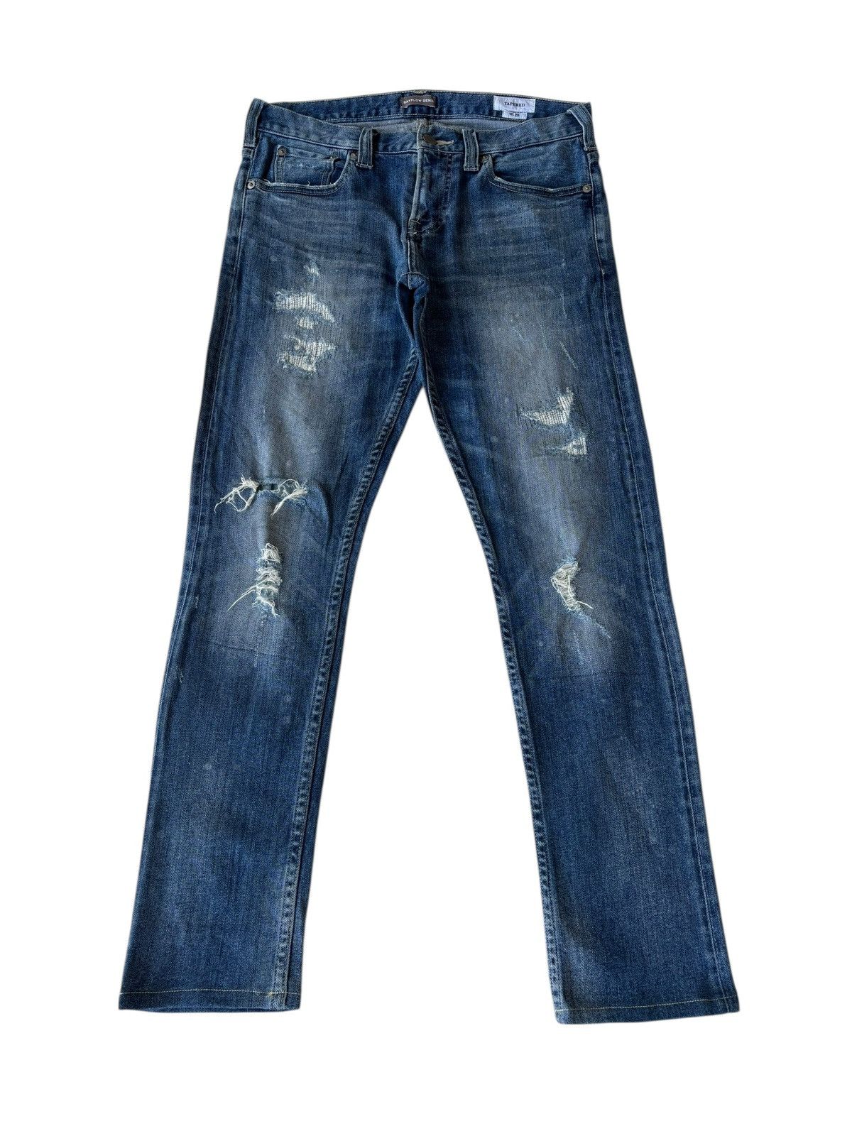 Kapital VINTAGE JEANS DISTRESSED BAYFLOW TAPERED DENIM JEANS Size US 28 / EU 44 - 1 Thumbnail