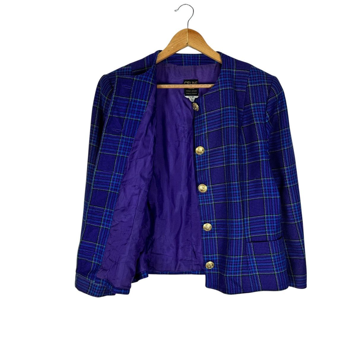 Celine ☀️CELINE FRANCE PLAIDS JACKET Size S / US 4 / IT 40 - 10 Thumbnail
