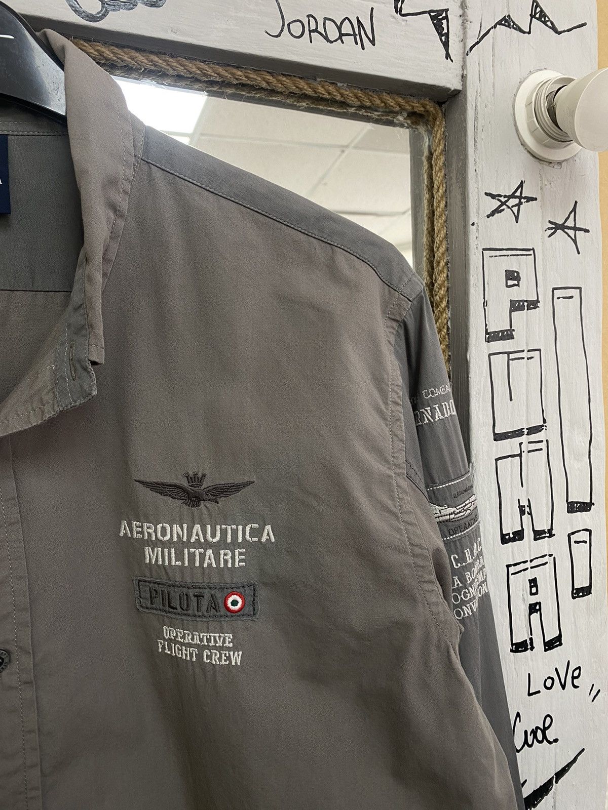 Aeronautica Militare × Vintage Vintage aeronautica militare logo patch button up shirt Size US XXL / EU 58 / 5 - 6 Thumbnail