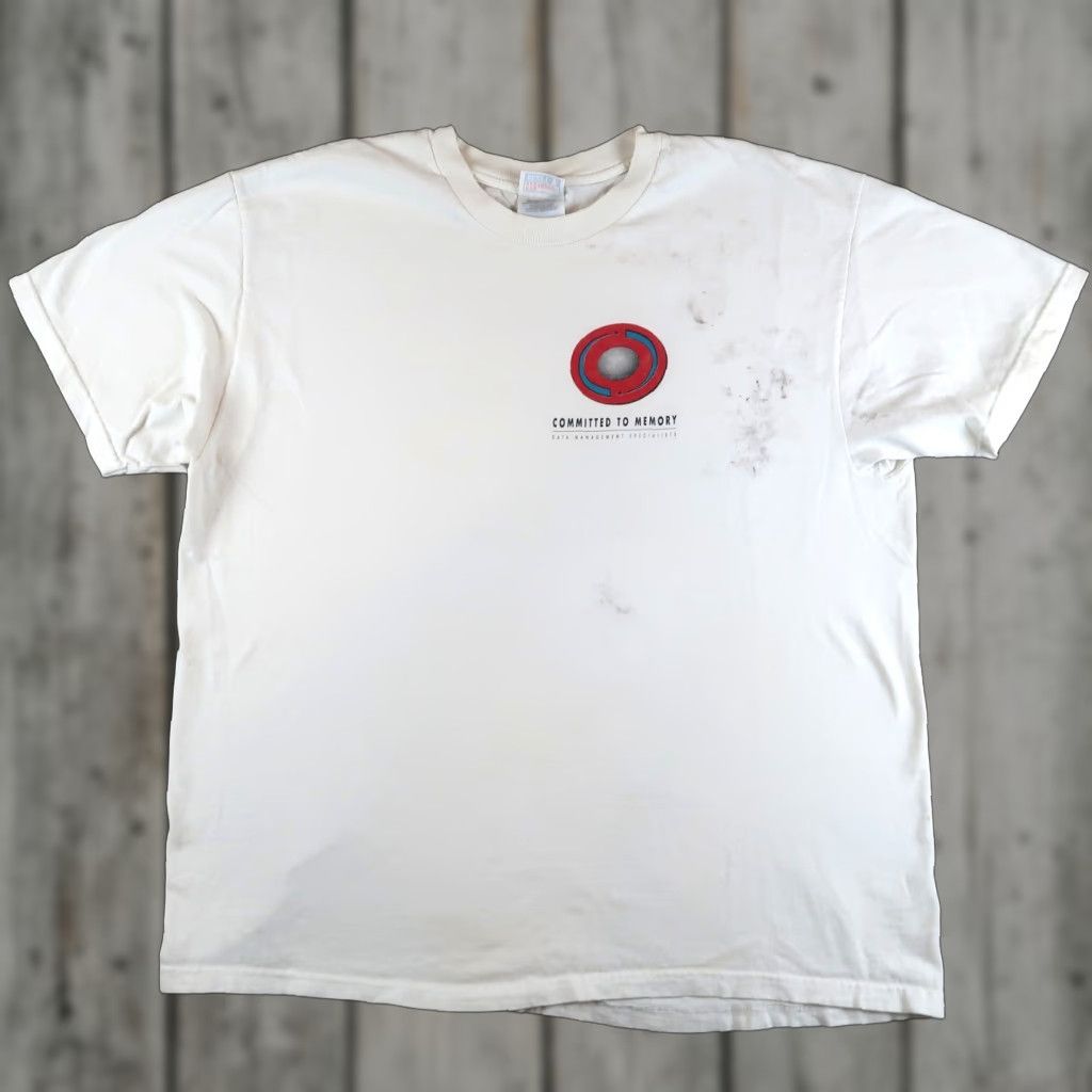 Hanes VINTAGE Apple Macintosh Back Up Memory T-Shirt Mens XL White 90s Logo Graphic Print Hanes Size US XL / EU 56 / 4 - 1 Thumbnail