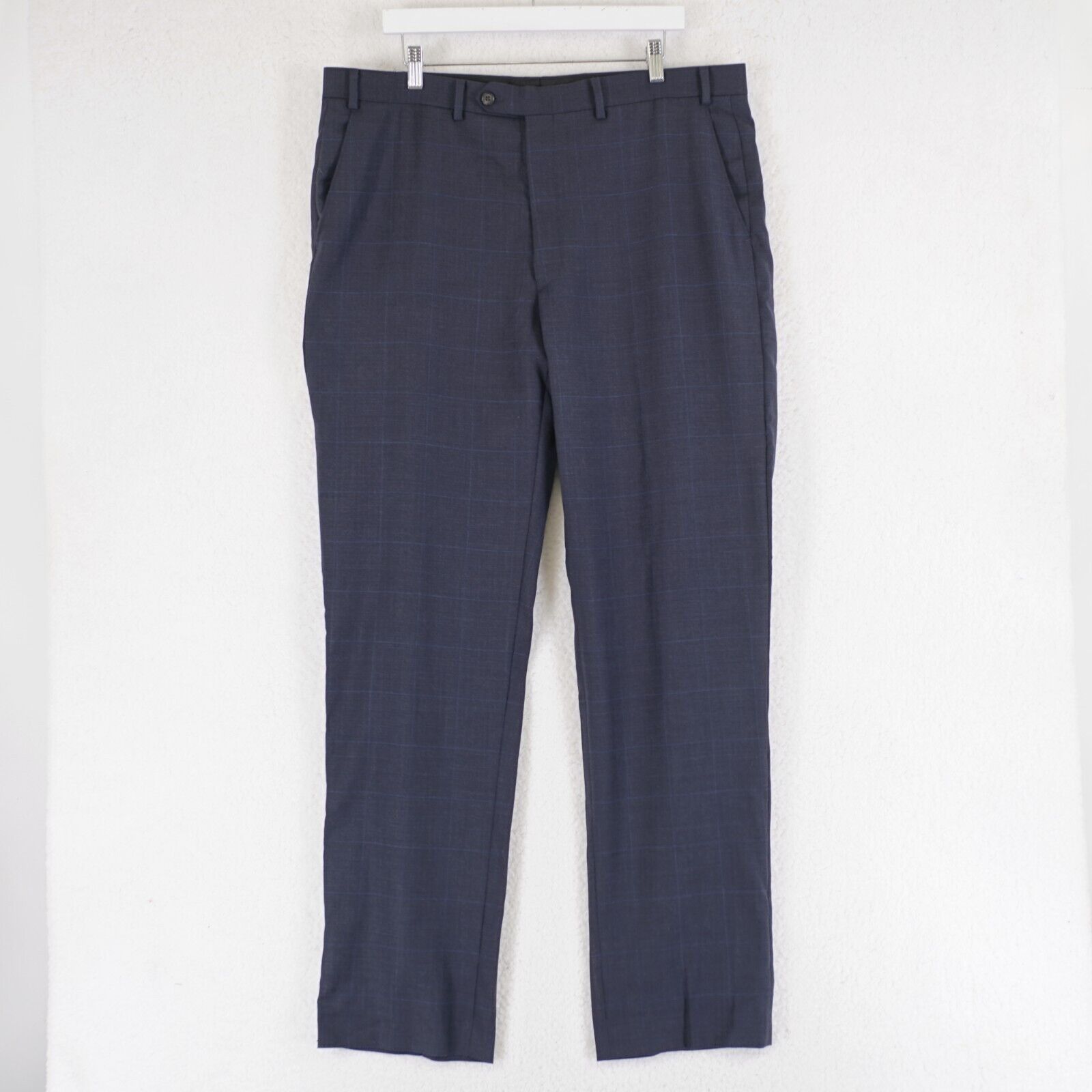 Lauren Ralph Lauren Lauren Ralph Lauren Blue Check Windowpane Wool High Rise Dre Size 40L - 1 Thumbnail