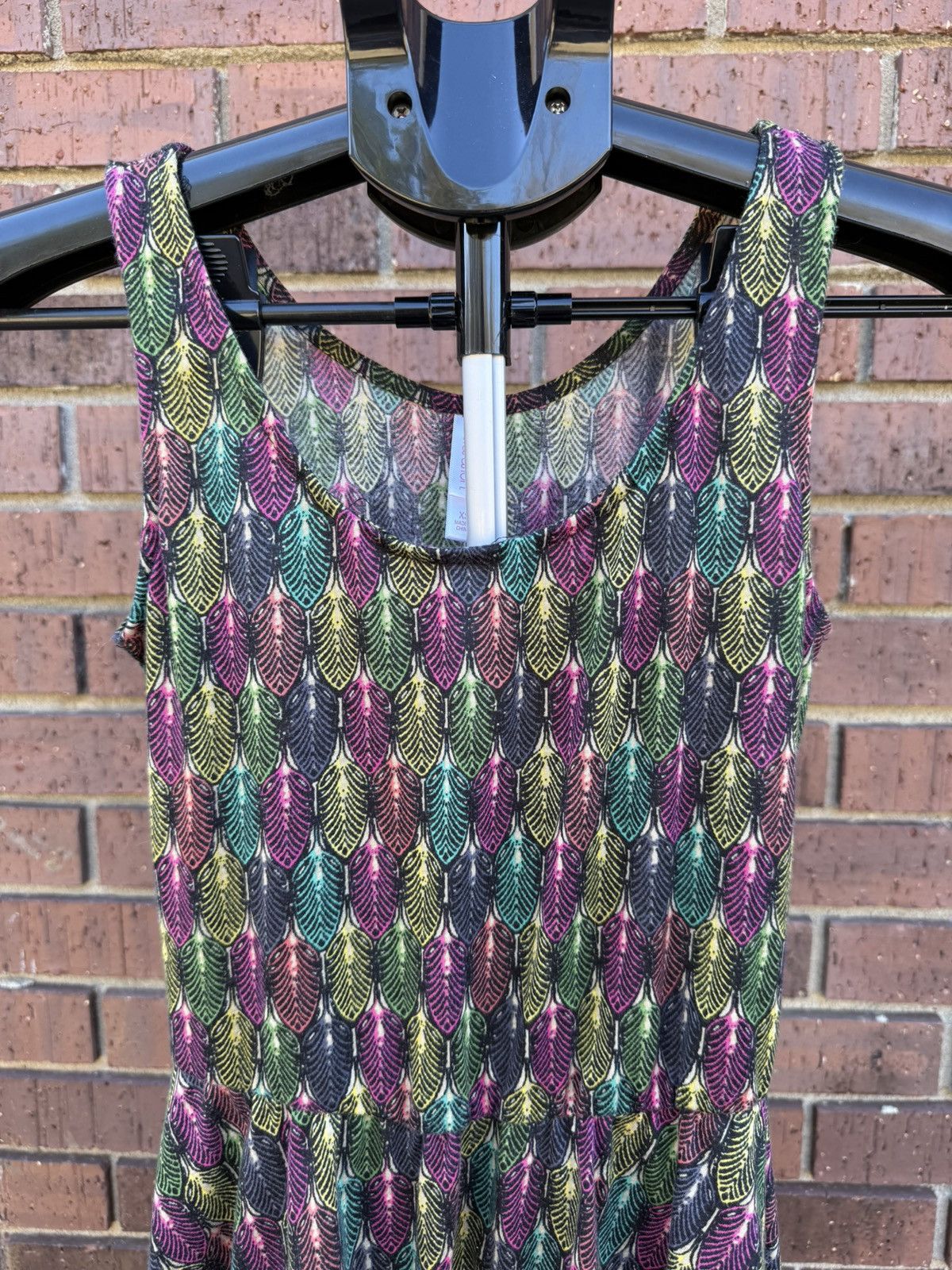Other Xhilaration Tank Dress Tiered Layer Leaf Feather A-line Size XS / US 0-2 / IT 36-38 - 2 Thumbnail