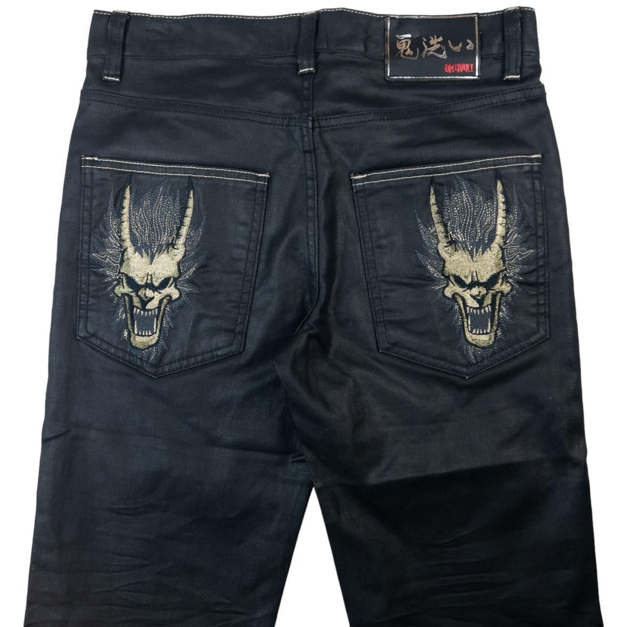 Other Vintage Oniarai Japanese Embroidered Denim Jeans Size W30 Size US 30 / EU 46 - 1 Thumbnail
