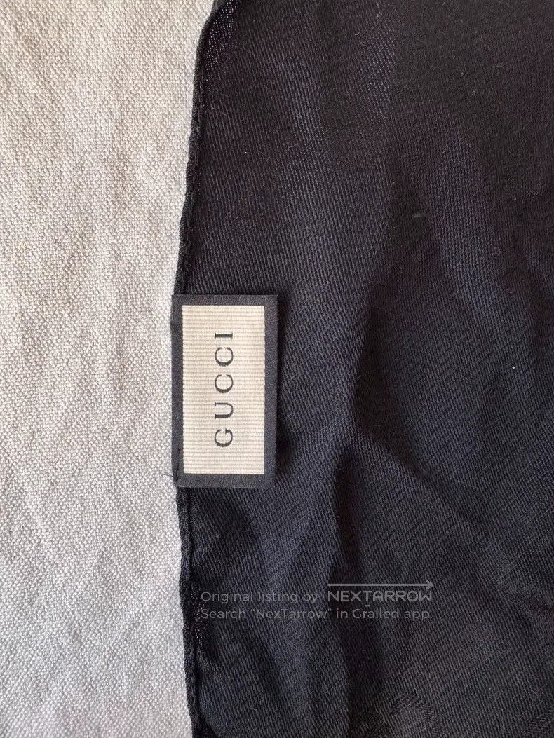 Gucci Gucci Black woollen scarf Size ONE SIZE - 4 Thumbnail