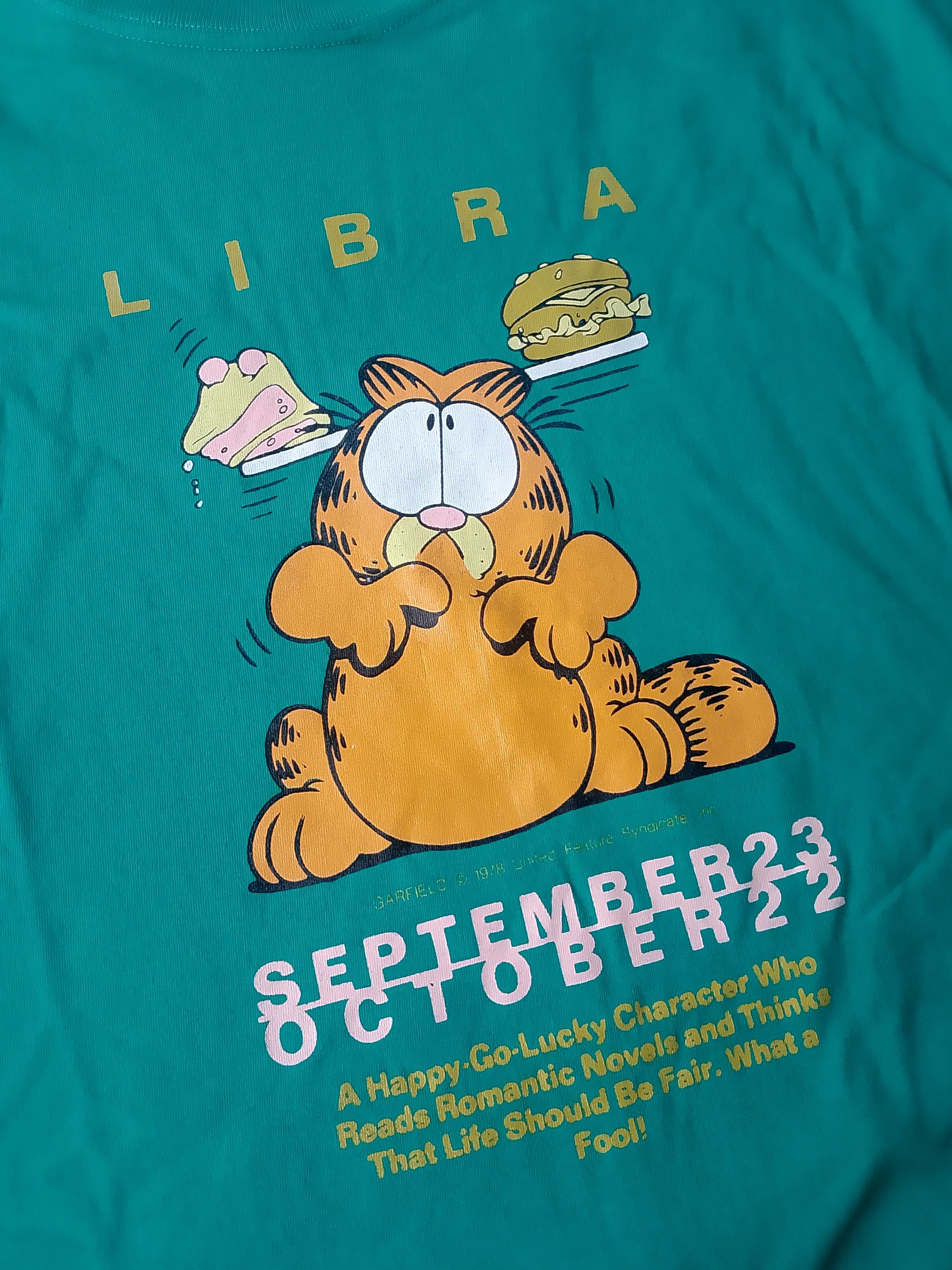 Cartoon Network Vintage Garfield Libra Zodiac Edition Cartoon T-shirt Size US M / EU 48-50 / 2 - 6 Thumbnail