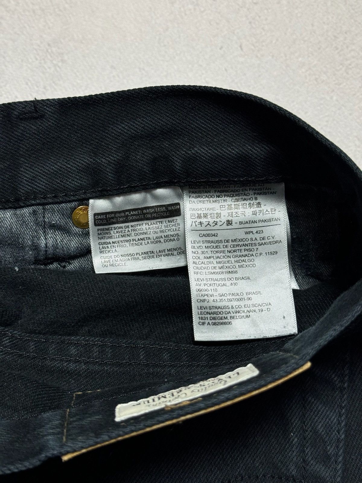 Levi's × Vintage Vintage Levis 501 Jeans Denim Pants Black Baggy Straight 90s Size US 34 / EU 50 - 12 Thumbnail