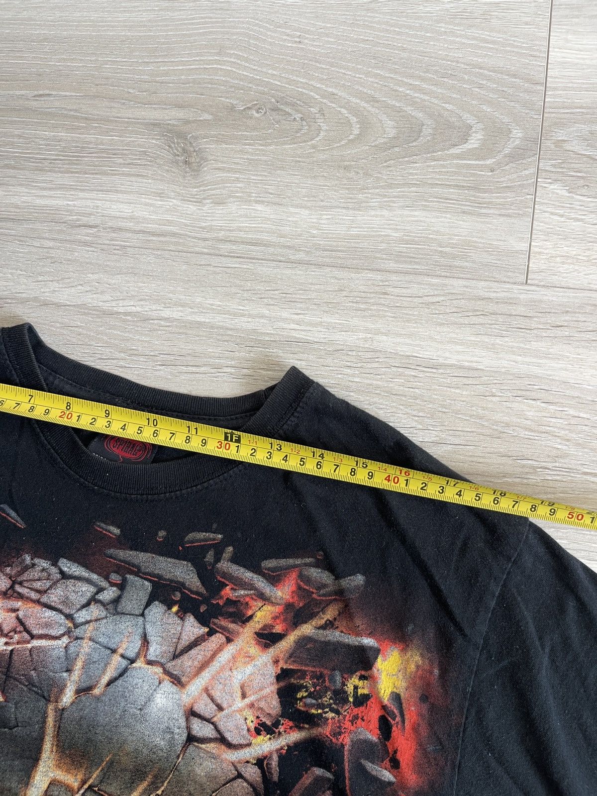 Vintage Vintage Y2K Horror Dead Face Skeleton Spiral Tee Size US L / EU 52-54 / 3 - 6 Thumbnail