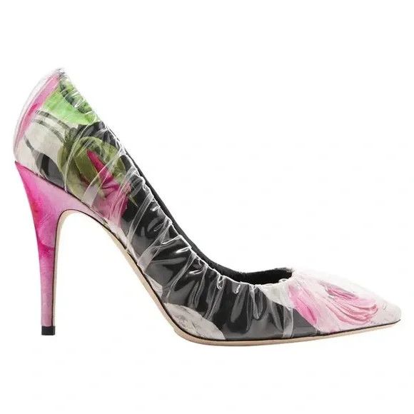 Jimmy Choo o1mj1ld1sgn1024 Wrapped Floral-Print Satin Pumps Multicolor Size US 9 / IT 39 - 1 Thumbnail