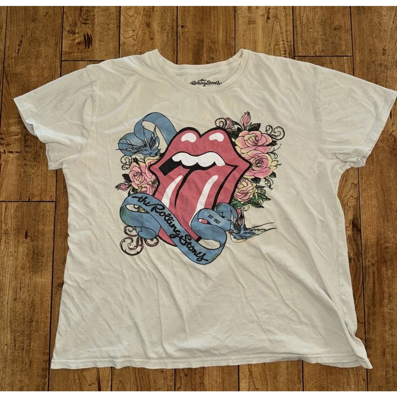 Band Tees × The Rolling Stones The Rolling Stones T-Shirt 2XL 23x25 Tan Size US XXL / EU 58 / 5 - 1 Thumbnail