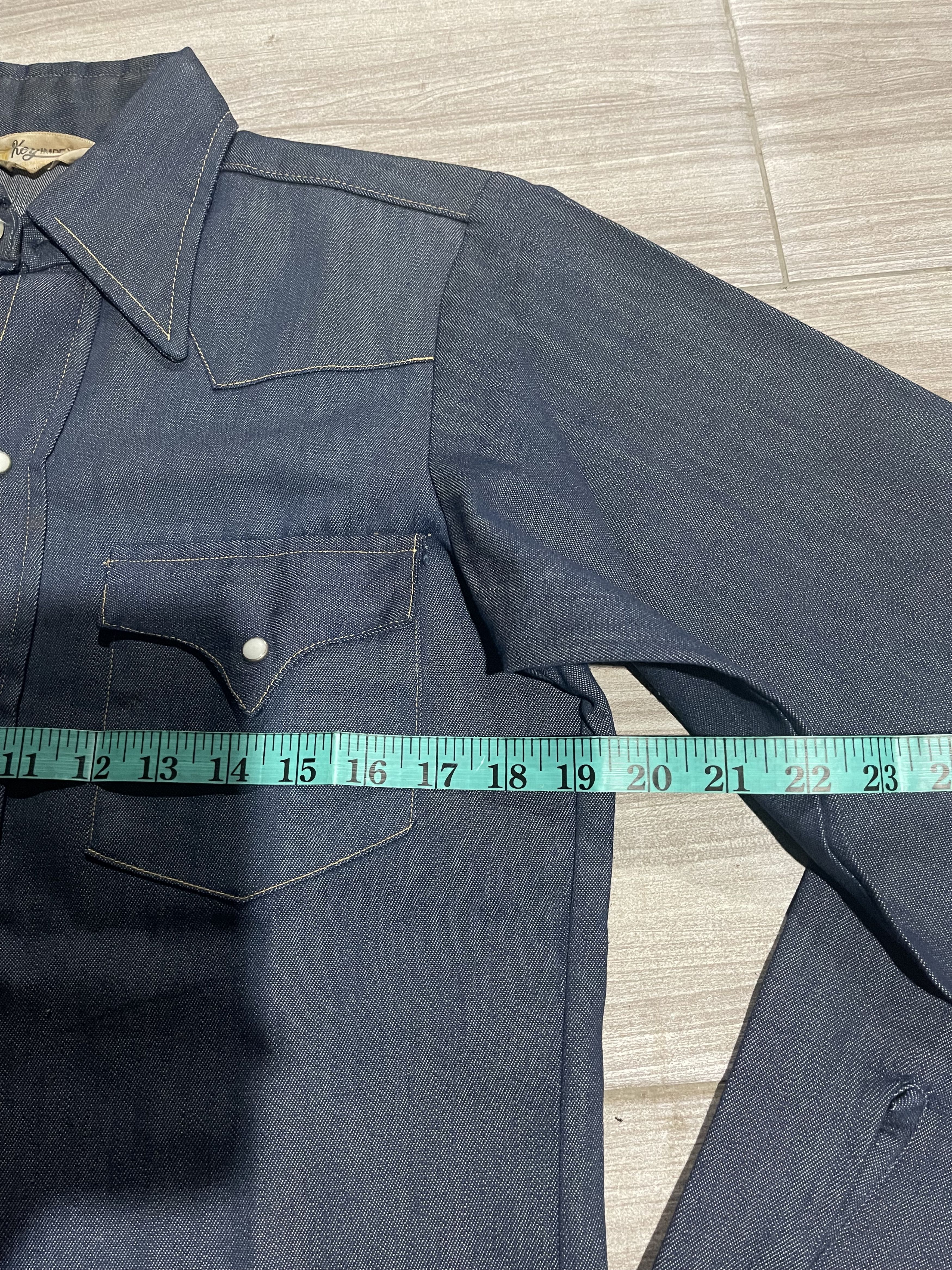 Vintage Vtg 50s Era Key Imperial Button Down Shirt WW2 Denim raw Size US M / EU 48-50 / 2 - 10 Thumbnail