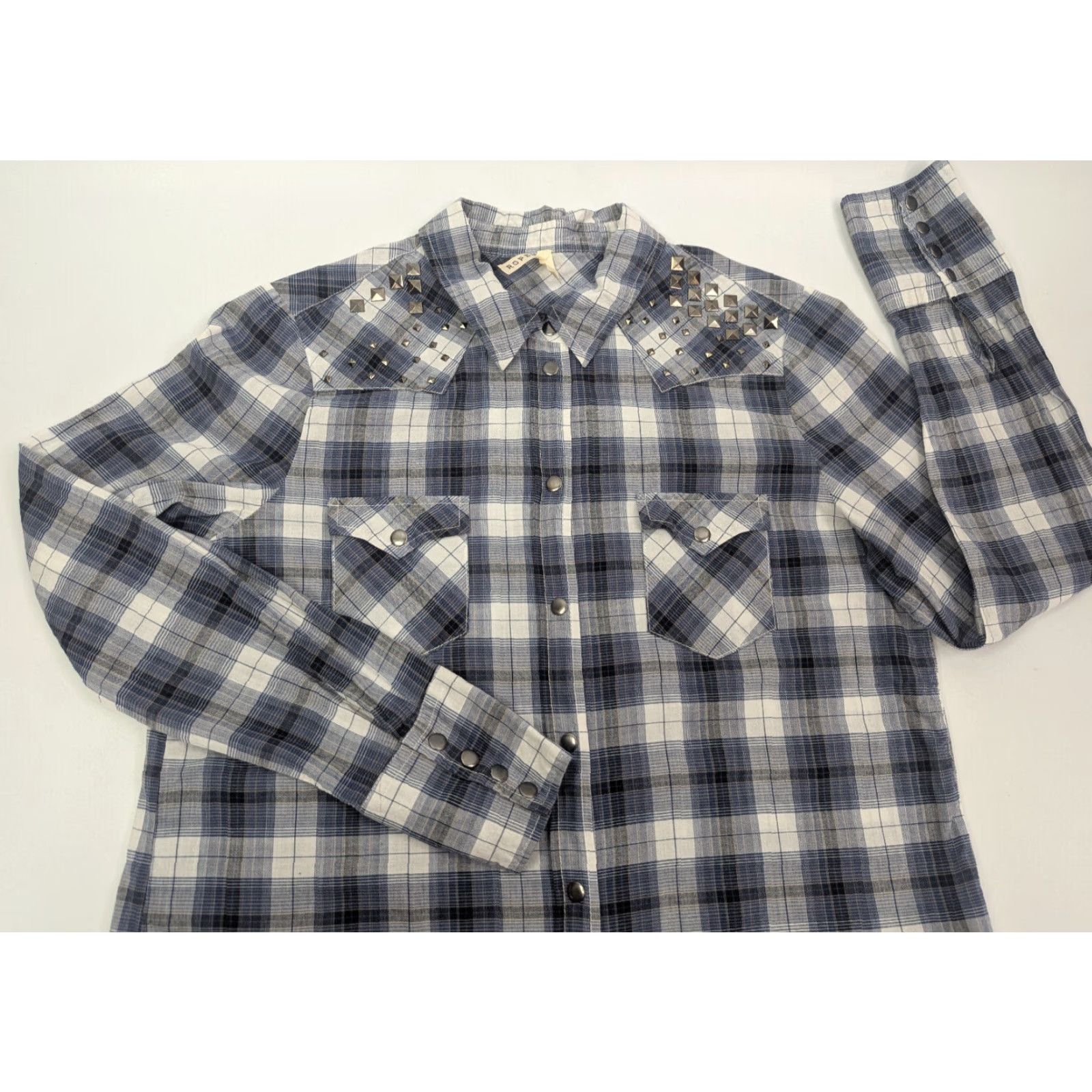 Roper Roper Shirt Womens Plaid Snap Button Studded Front Western Rodeo Size Medium Size M / US 6-8 / IT 42-44 - 2 Thumbnail