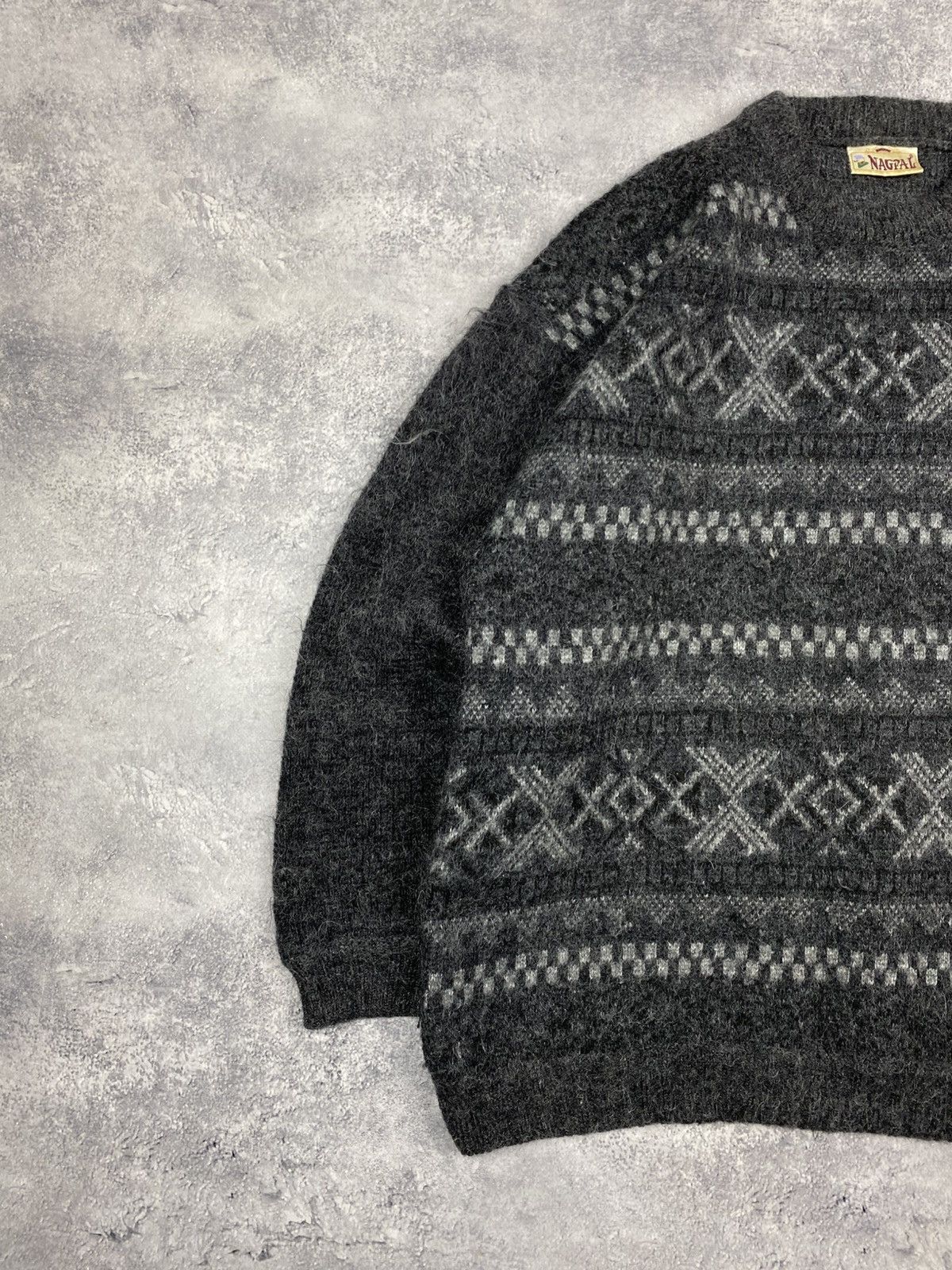 Other Vtg 90s Nagpal Geometric Aztec Wool Knit Gray Sweater Nordic Size US M / EU 48-50 / 2 - 3 Thumbnail