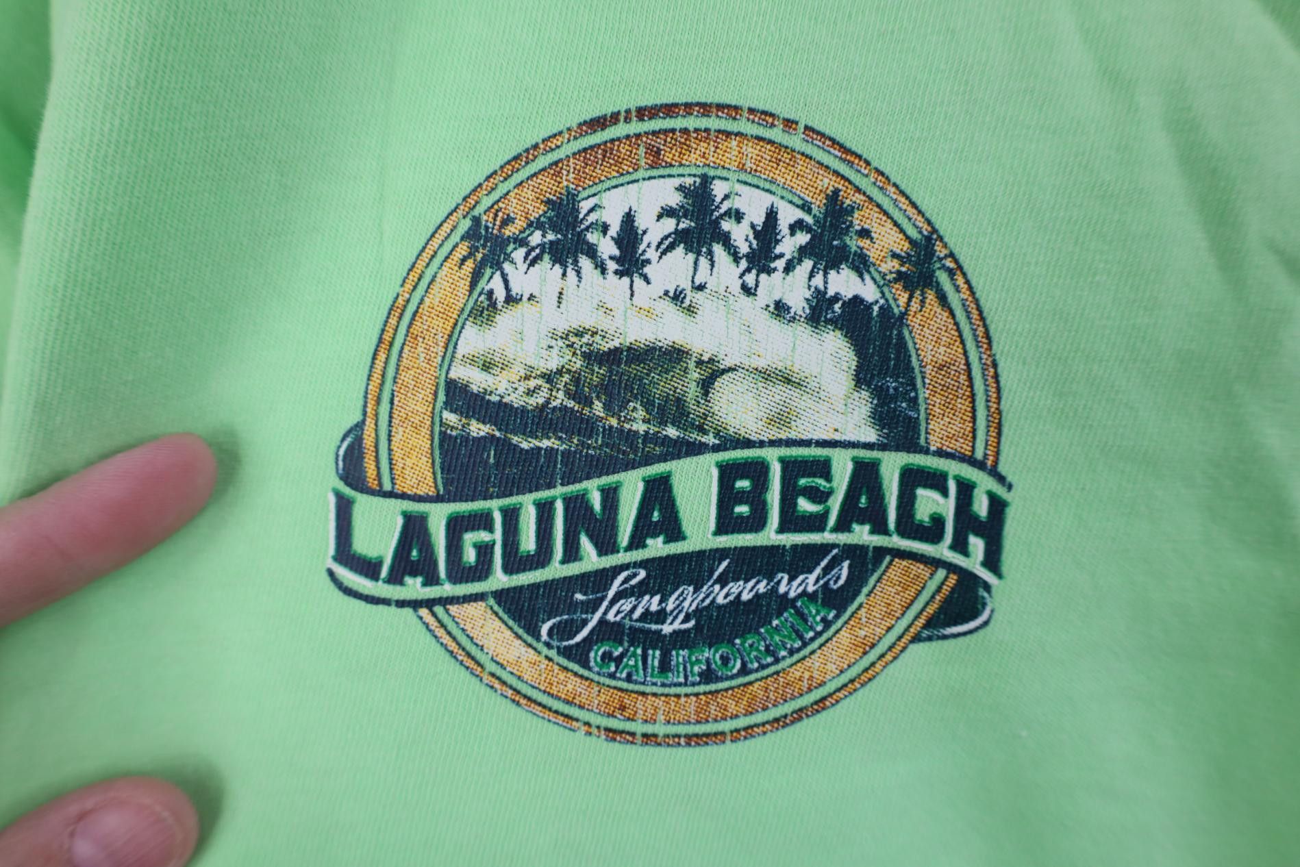 Vintage Y2K Streetwear Laguna Longboards Long Sleeve T-Shirt Green Size US M / EU 48-50 / 2 - 4 Thumbnail