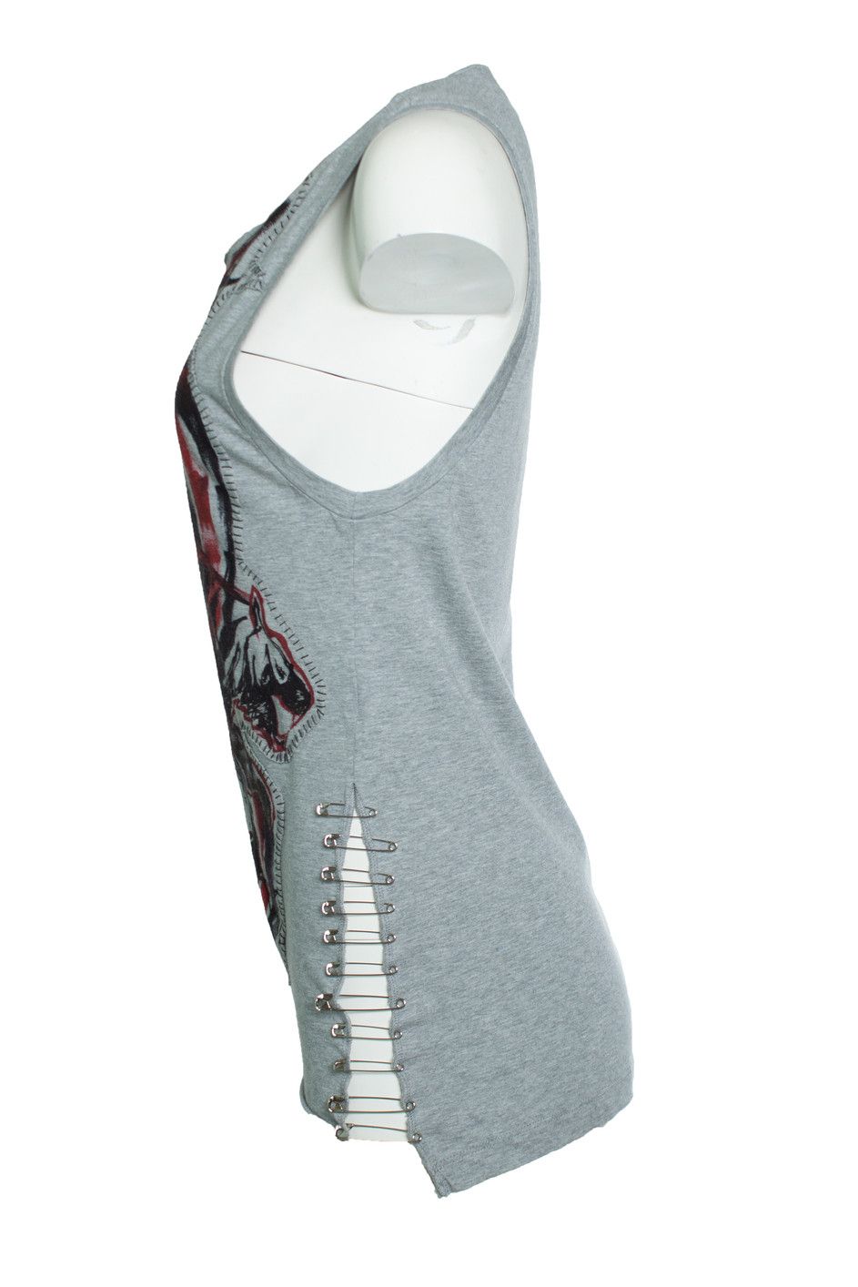 Balmain Balmain, Punk patched tiger tanktop Size XS / US 0-2 / IT 36-38 - 4 Thumbnail