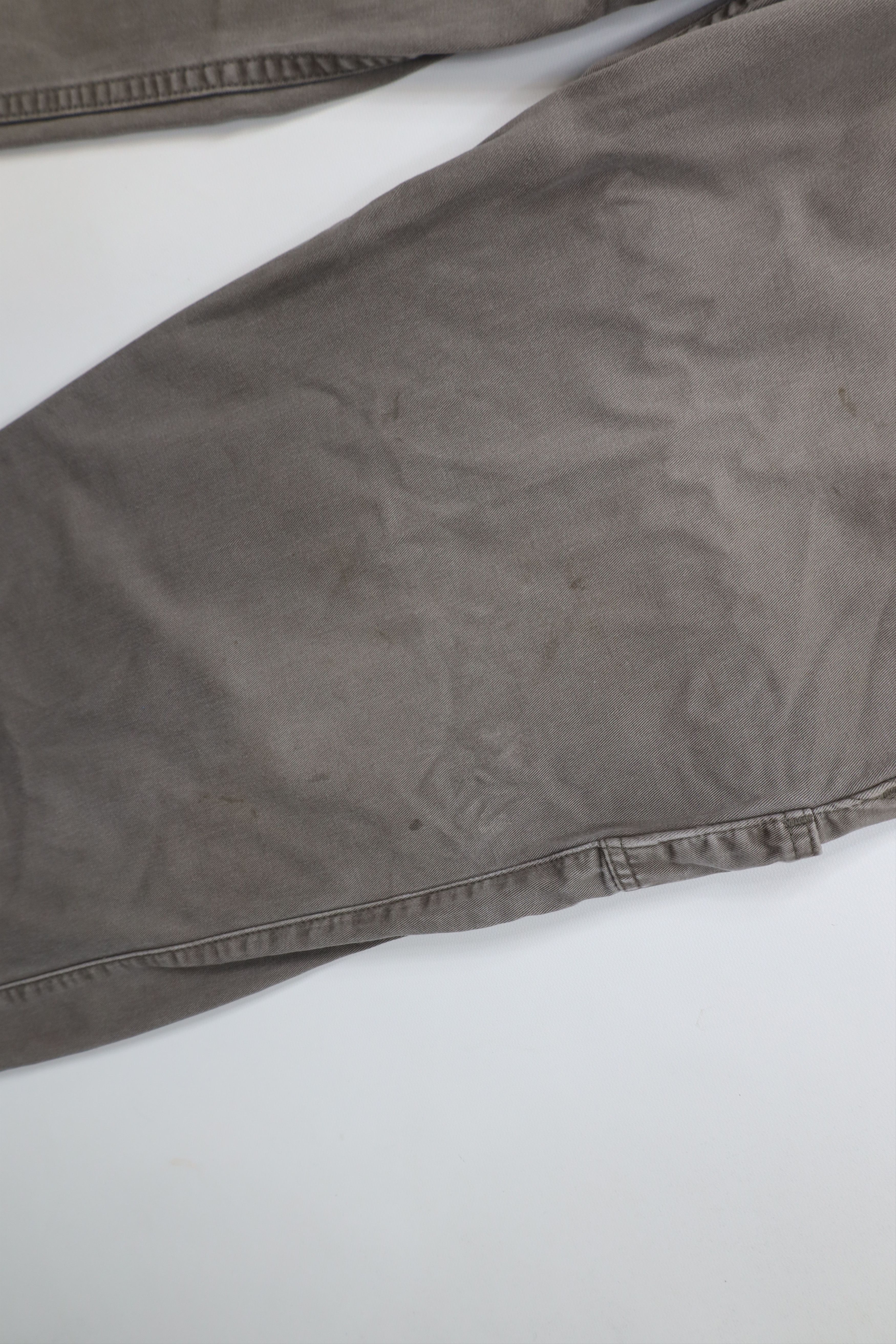 Levi's Vintage 90s Levis Baggy Wide Leg Dungaree Pants Gray Cotton Size US 34 / EU 50 - 6 Thumbnail
